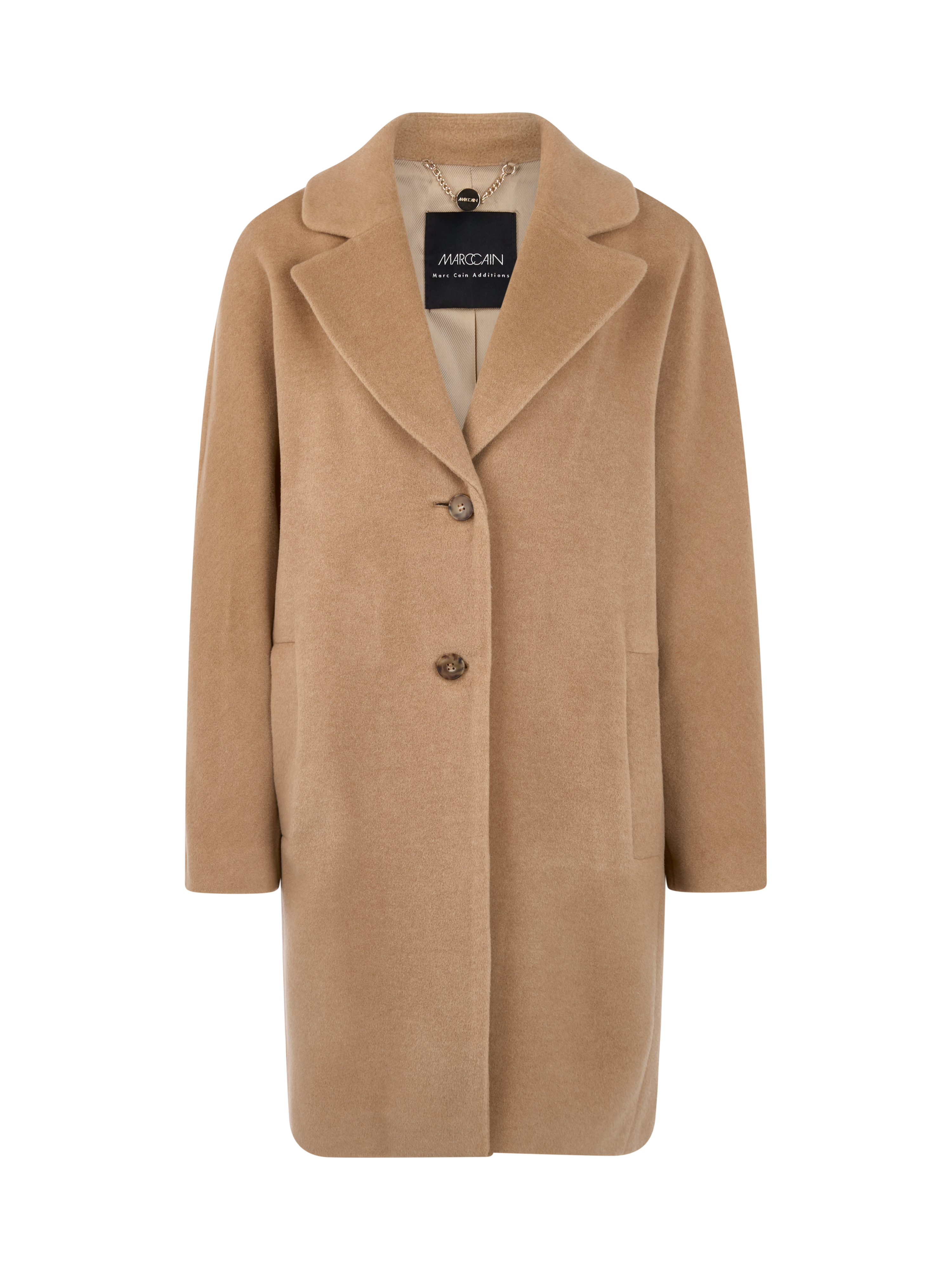 Weiter Mantel aus Alpaka-Woll-Mix