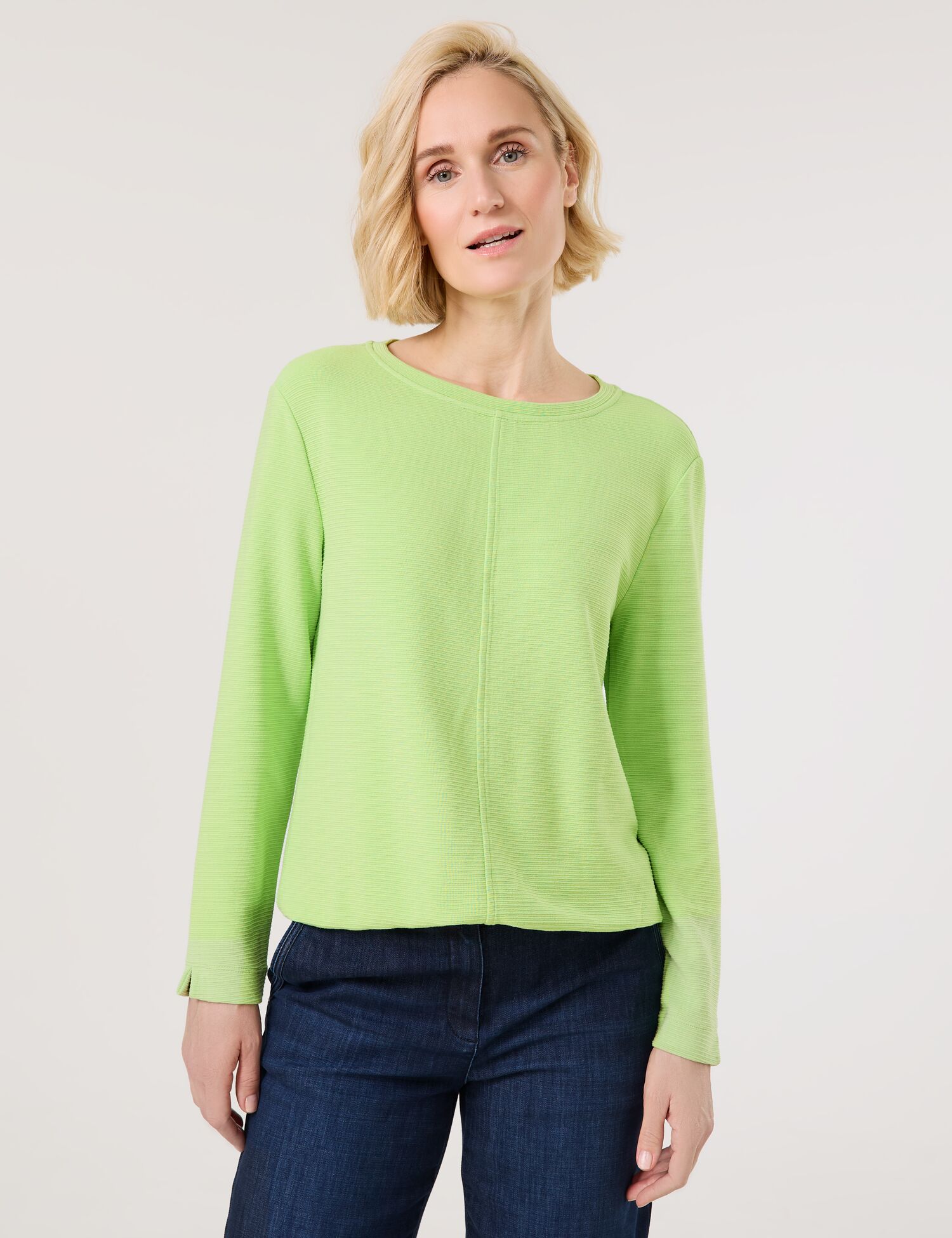 Langarmshirt mit Paspel