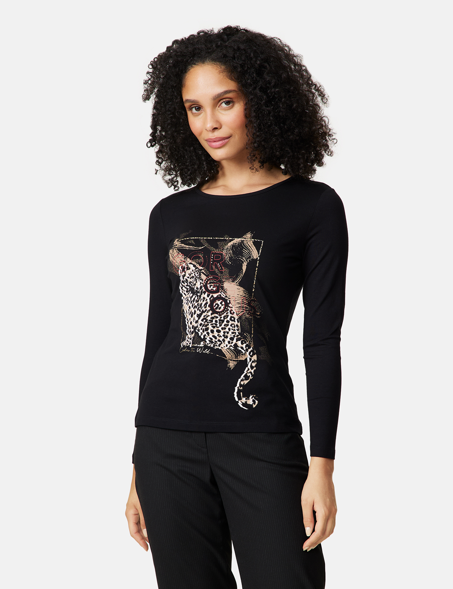 Nachhaltiges Langarmshirt mit Frontprint