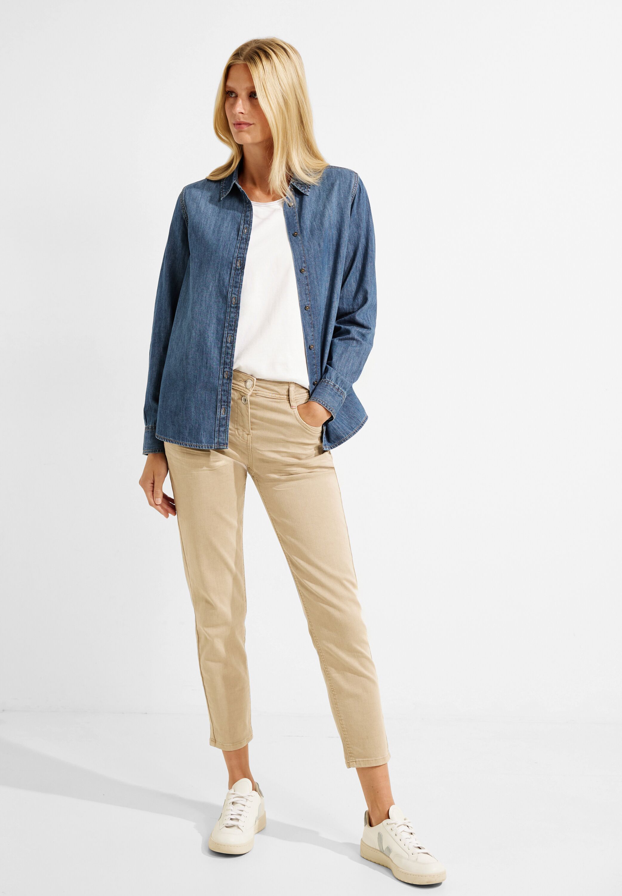 Jeansbluse in Blau