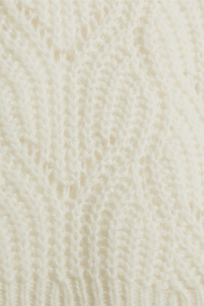 Mit Wolle und Alpaka: Pointelle-Pullover