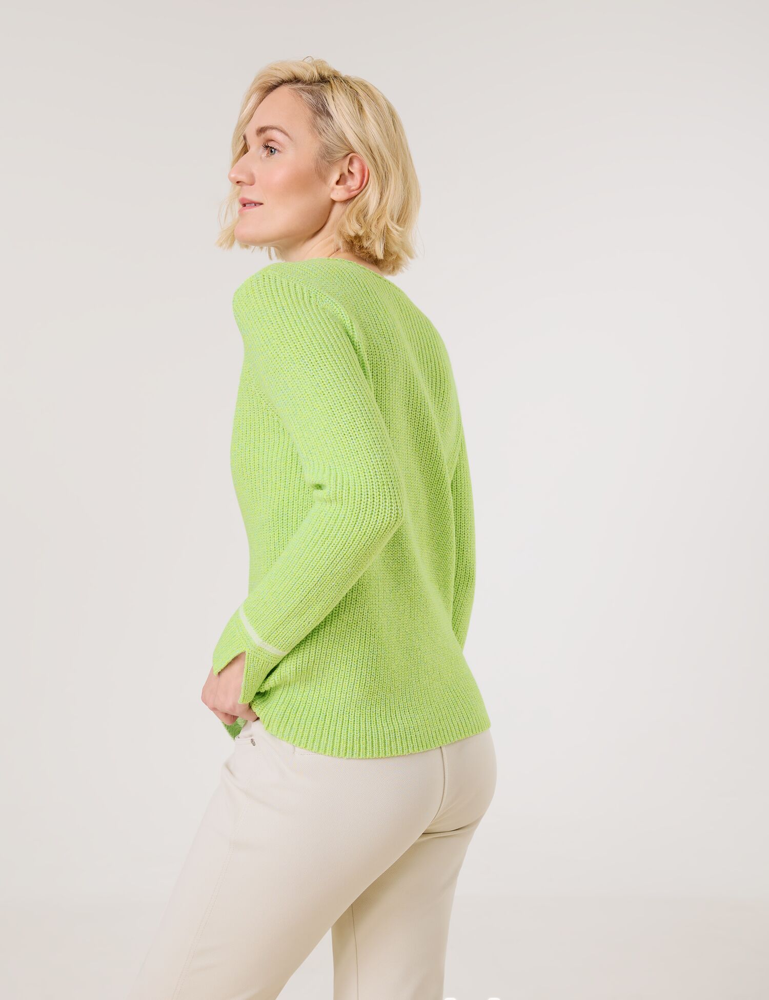 Pullover in Mouline-Optik