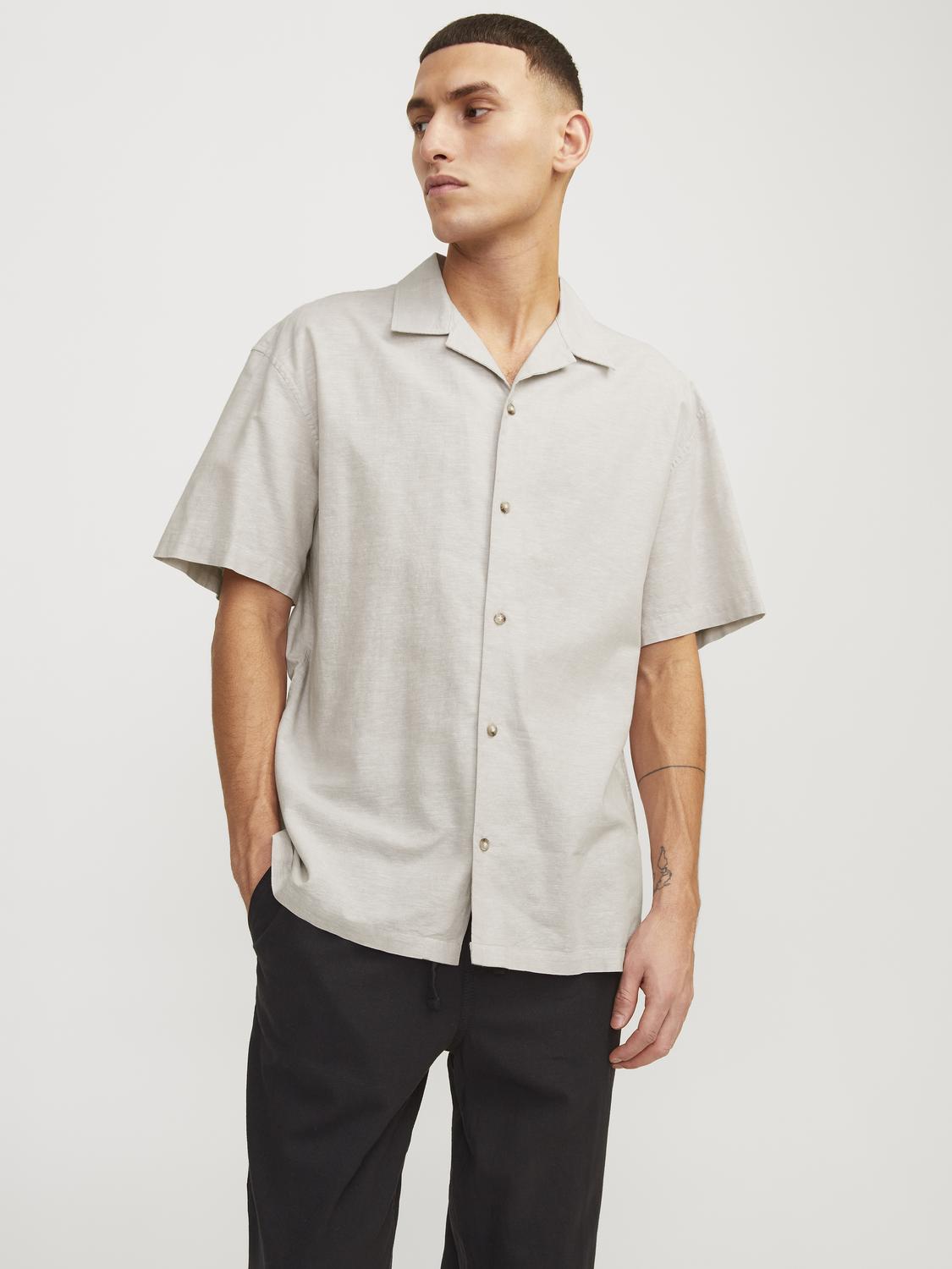 JJESUMMER RESORT LINEN BLEND SHIRT SS SN