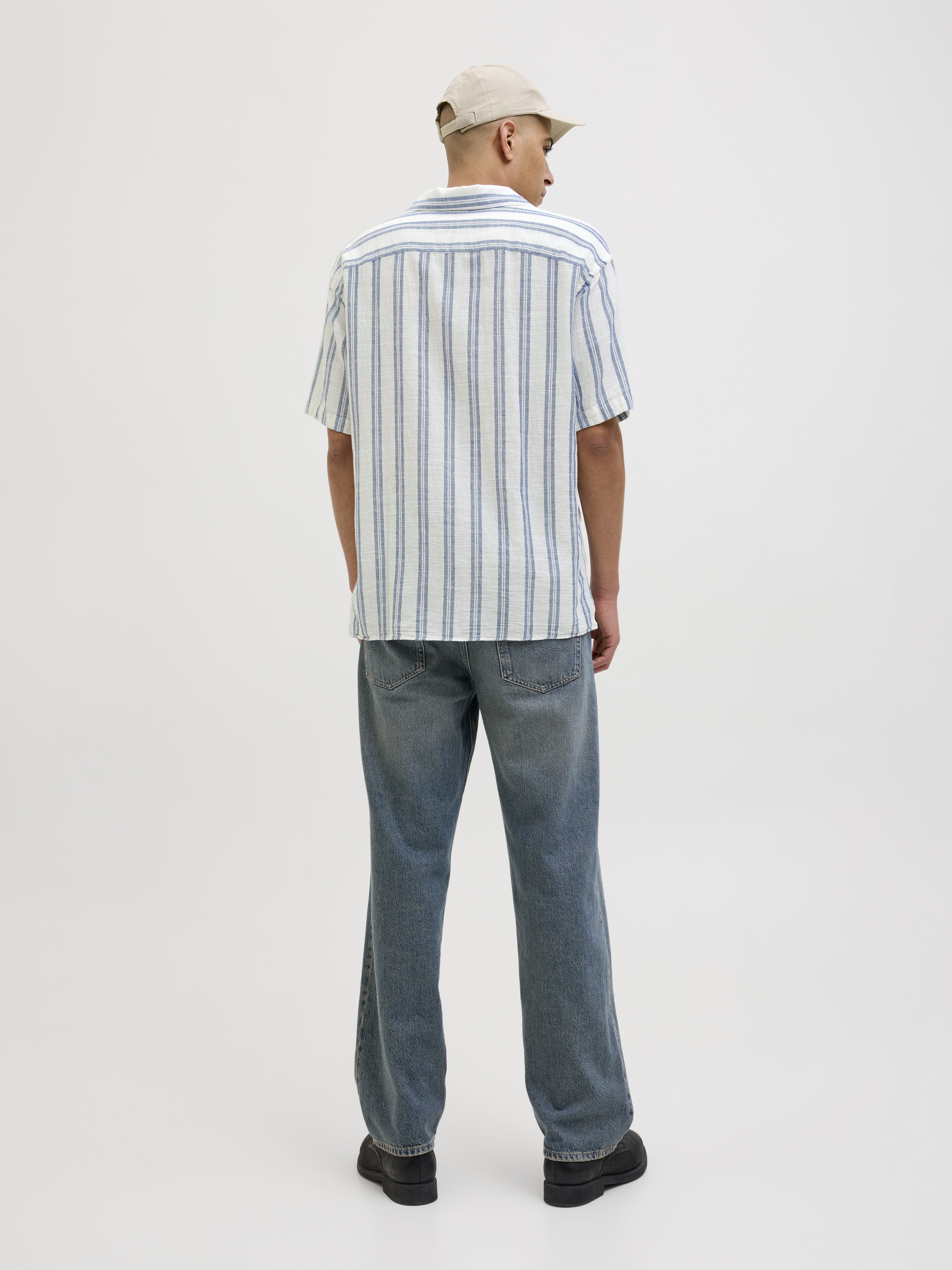 JJEENZO STRIPE RESORT SHIRT SS SN