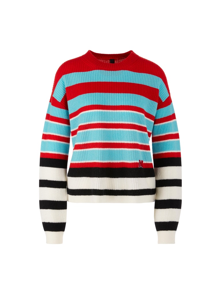 Ringelpullover aus Wollmix