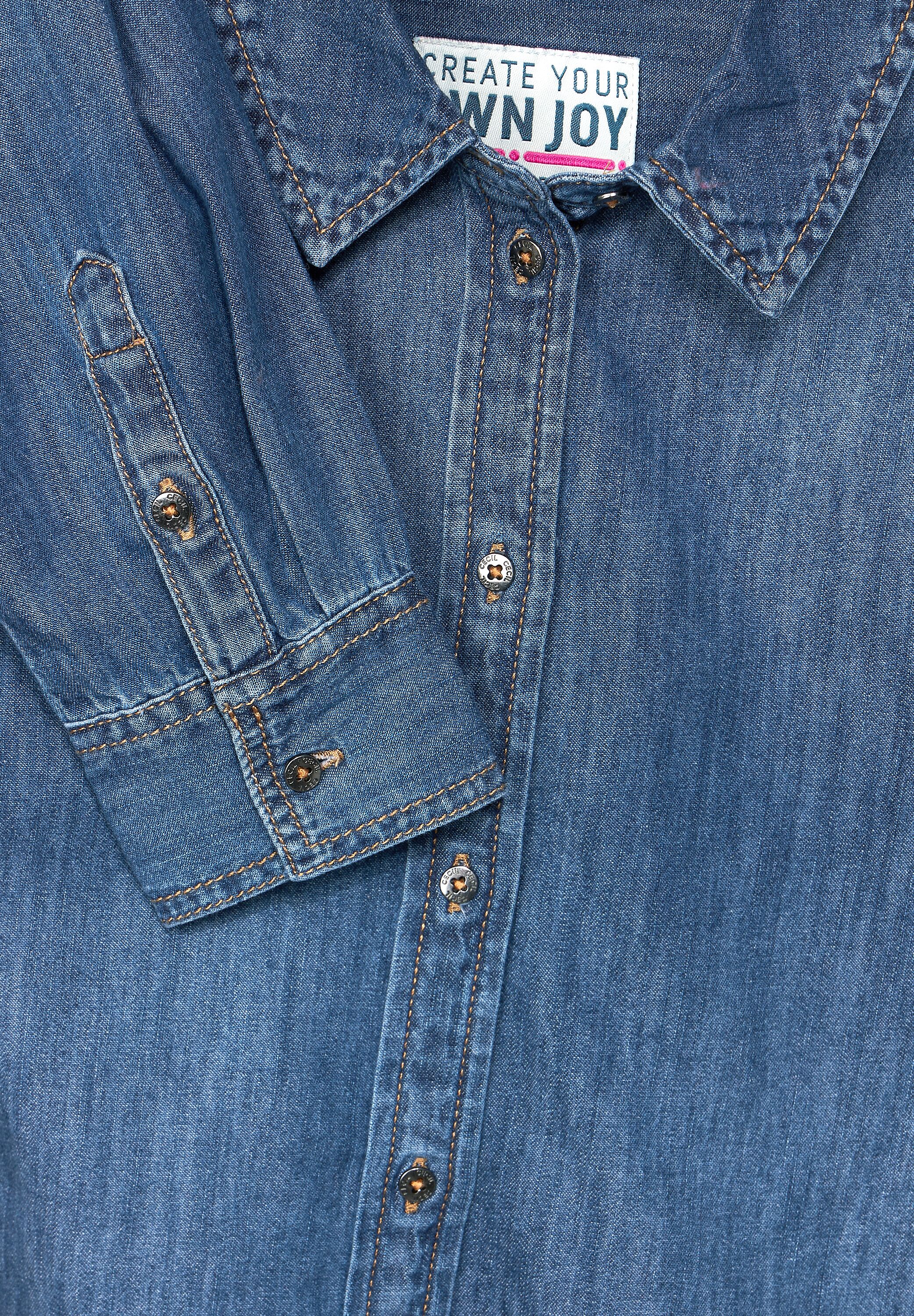 Jeansbluse in Blau
