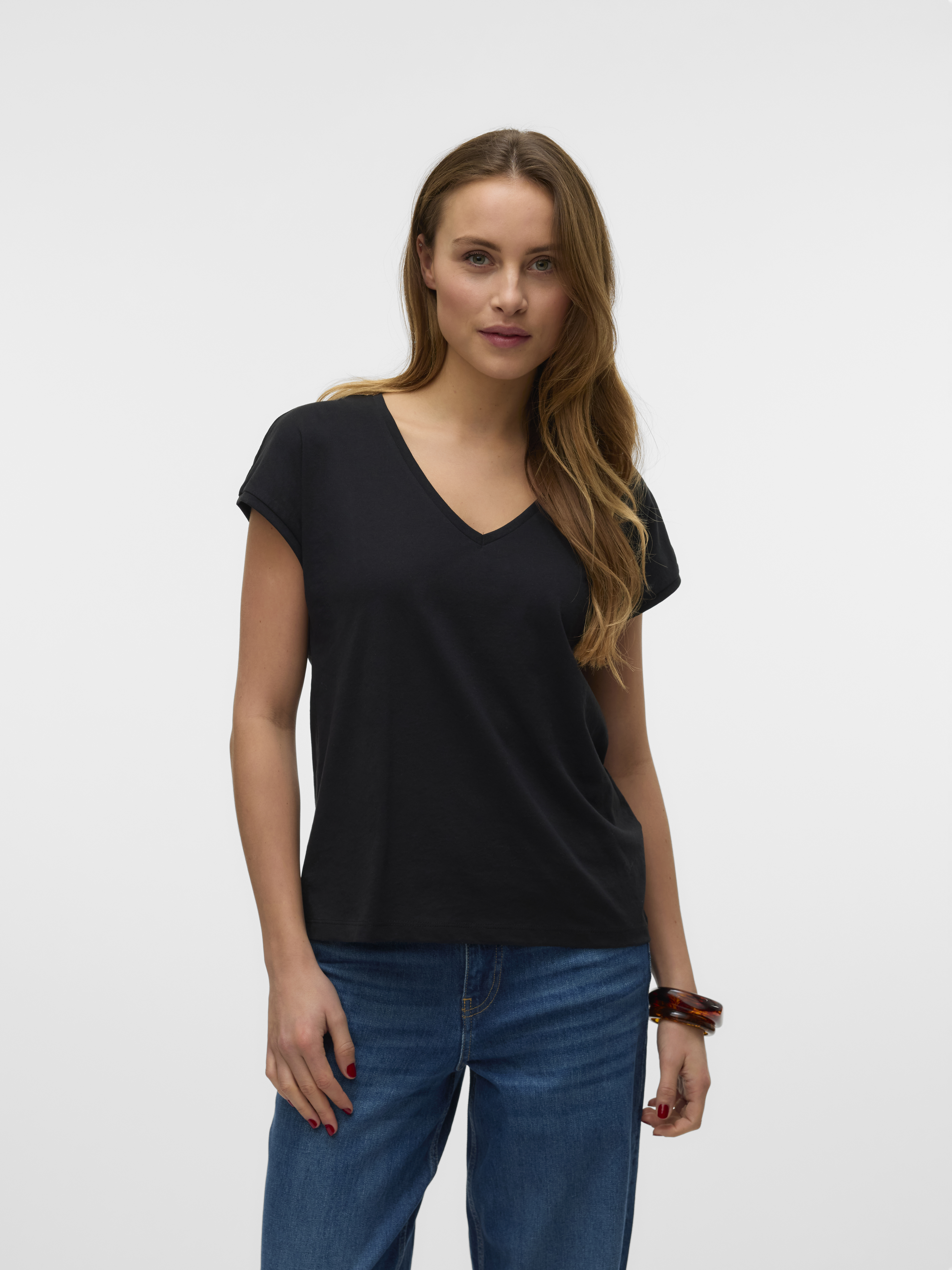 VMLUNA SS V-NECK TEE JRS NOOS