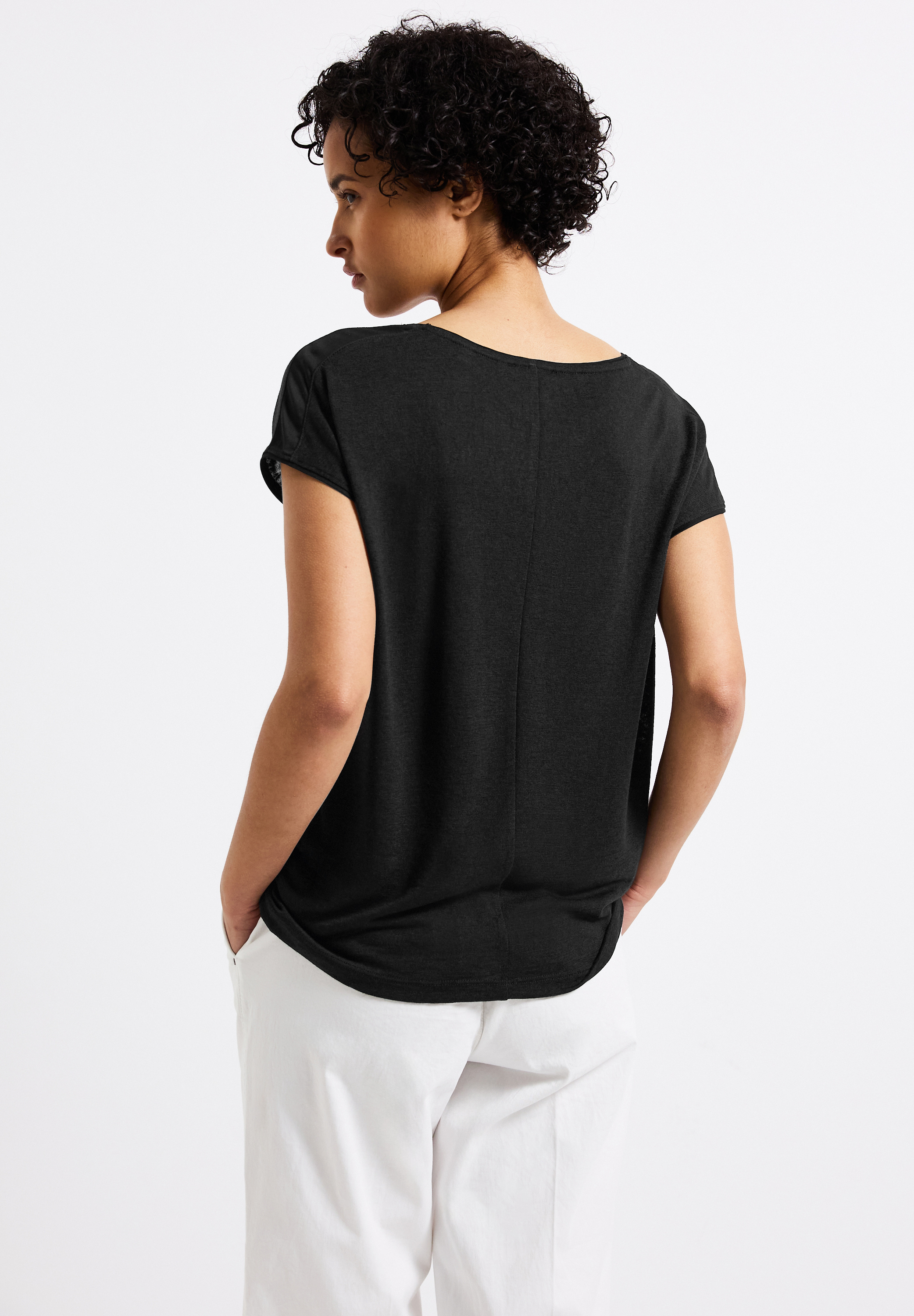 Leinen-Look T-Shirt