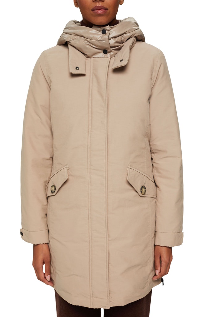 Parka aus Bio-Baumwoll-Mix mit recycelter Daune