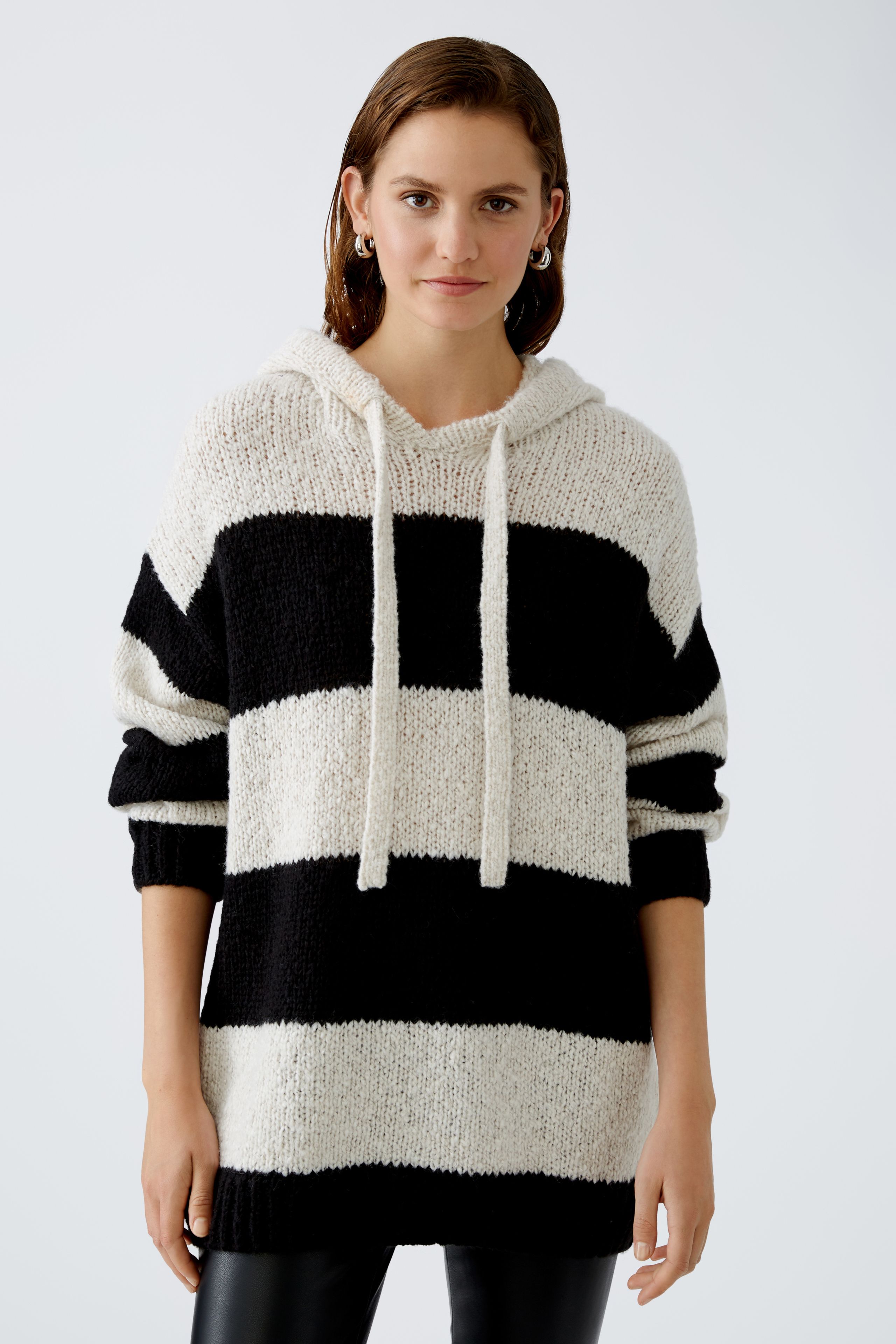 Kapuzenpullover mit Wolle und Mohair