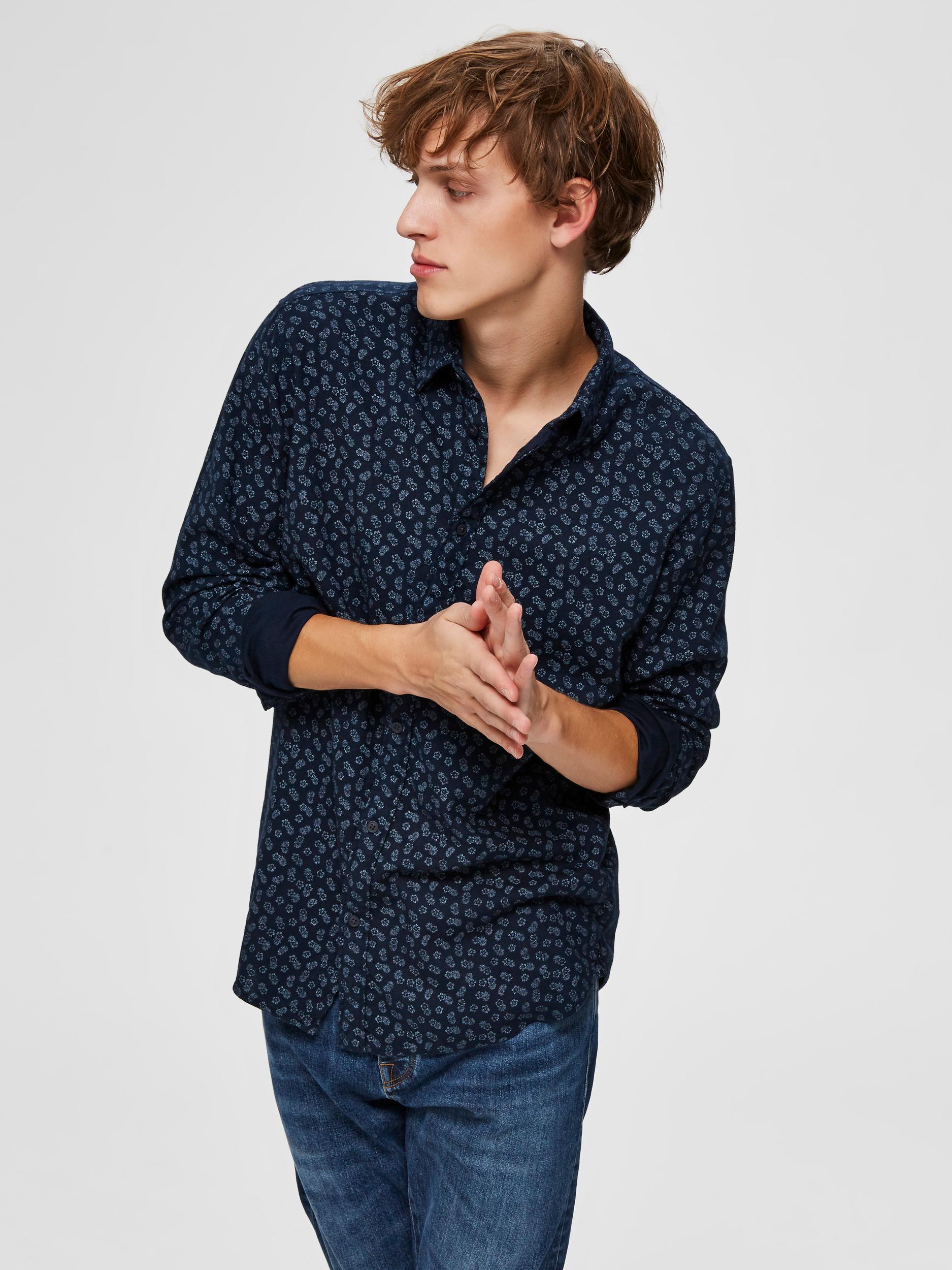 SLHSLIMSEAMUS-CAMP SHIRT LS MIX W