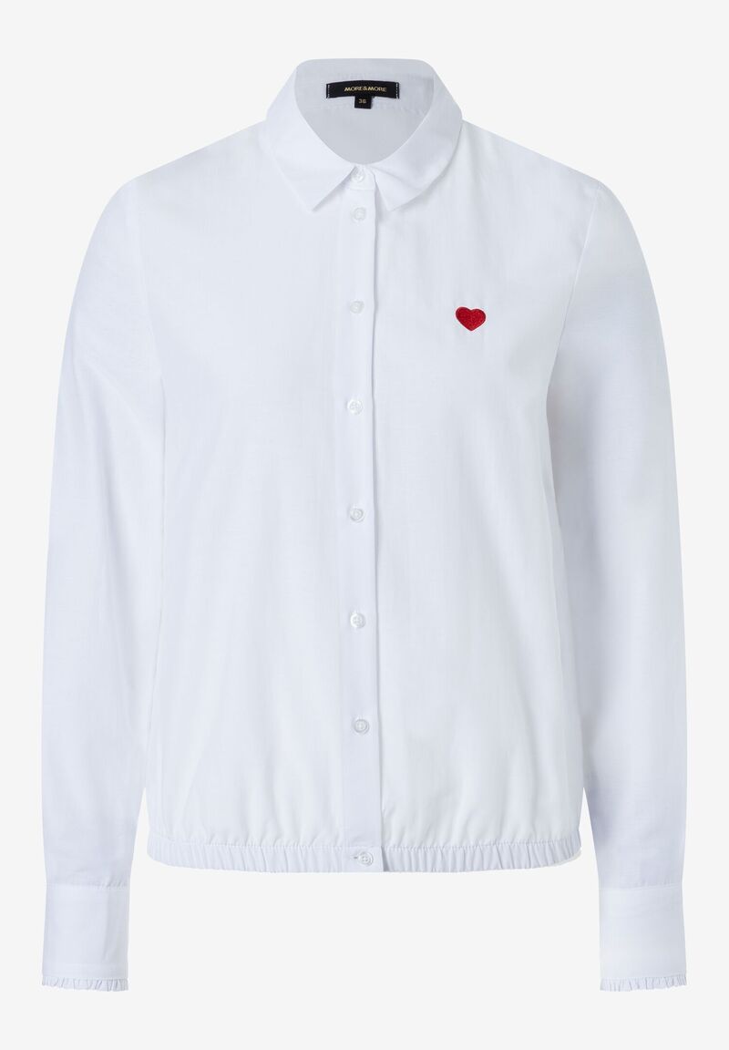 Bluse mit Herz  weiß  Frühjahrs-Kollektion
