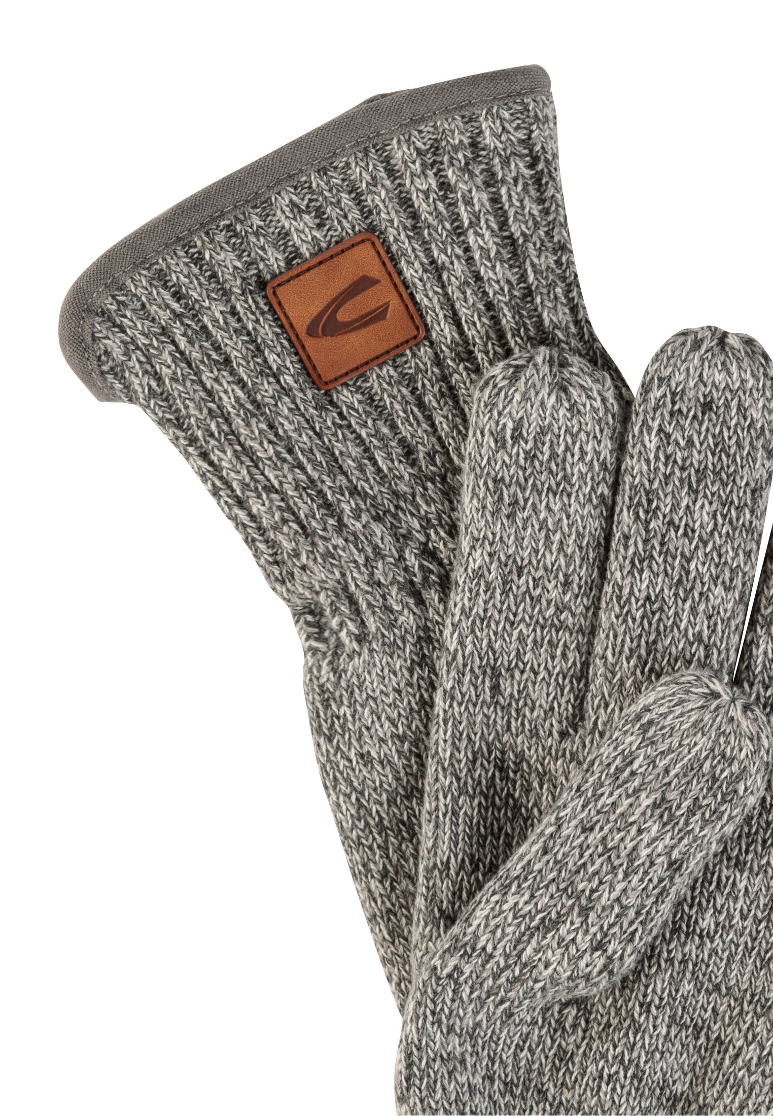 Melierte Strickhandschuhe mit warmen Futter