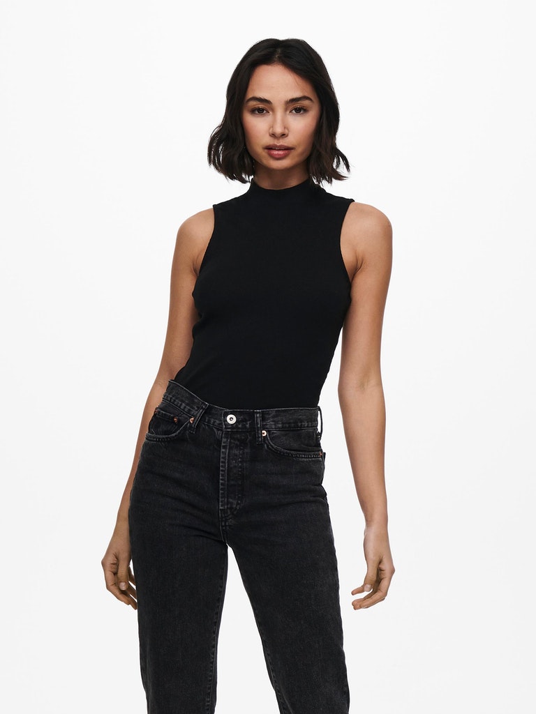 ONLNESSA S/L HIGHNECK RIB TOP JRS