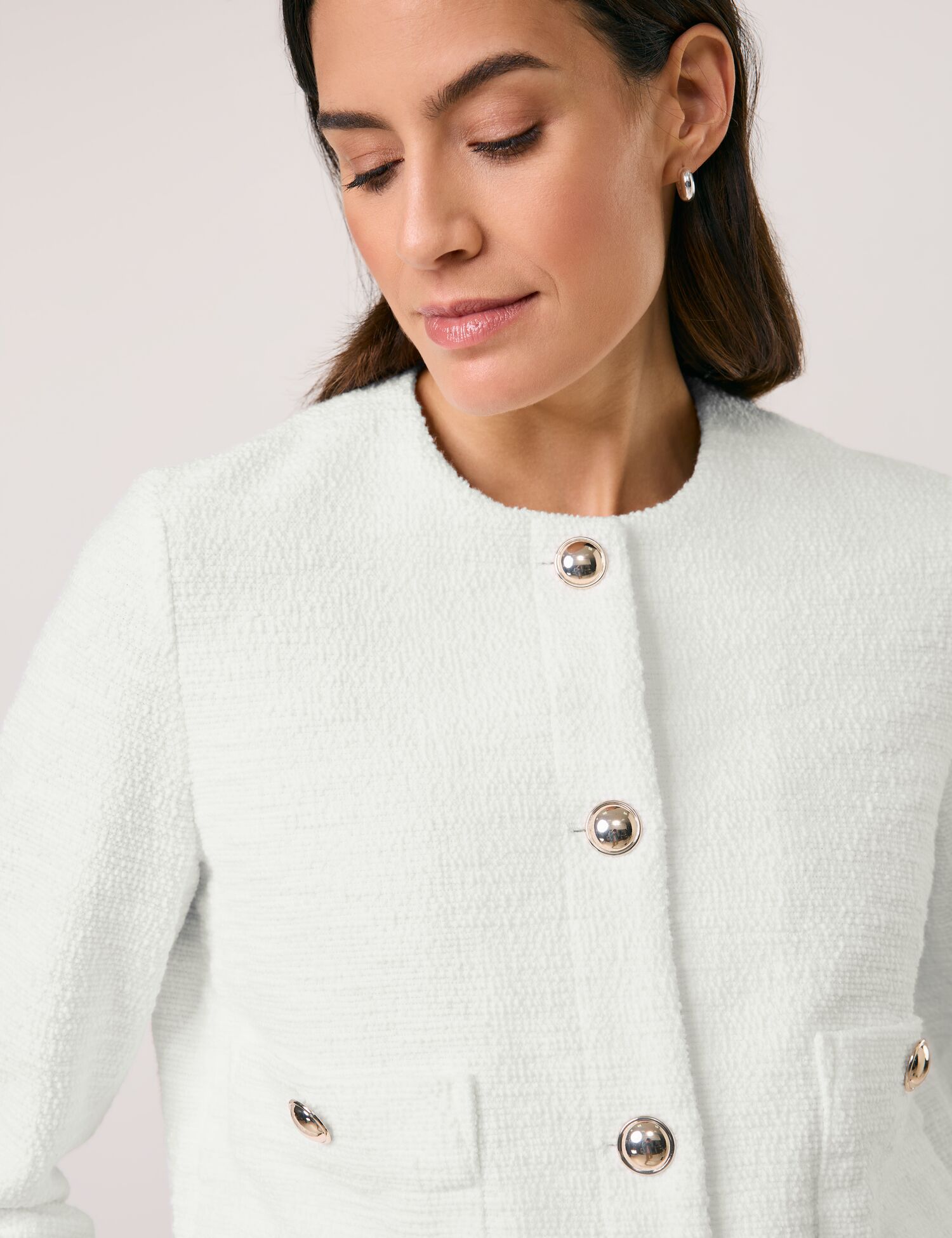 Elegante Blazerjacke mit Bouclé-Optik