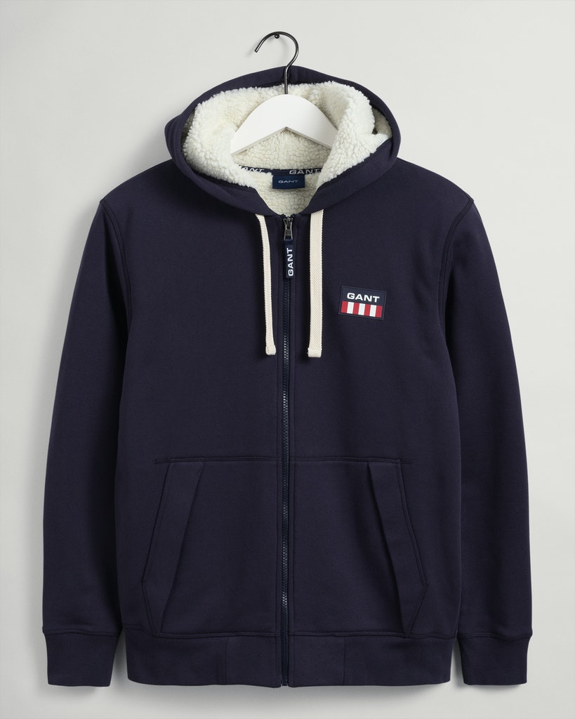 Sherpa Fleece Sweat-Hoodie mit Reißverschluss