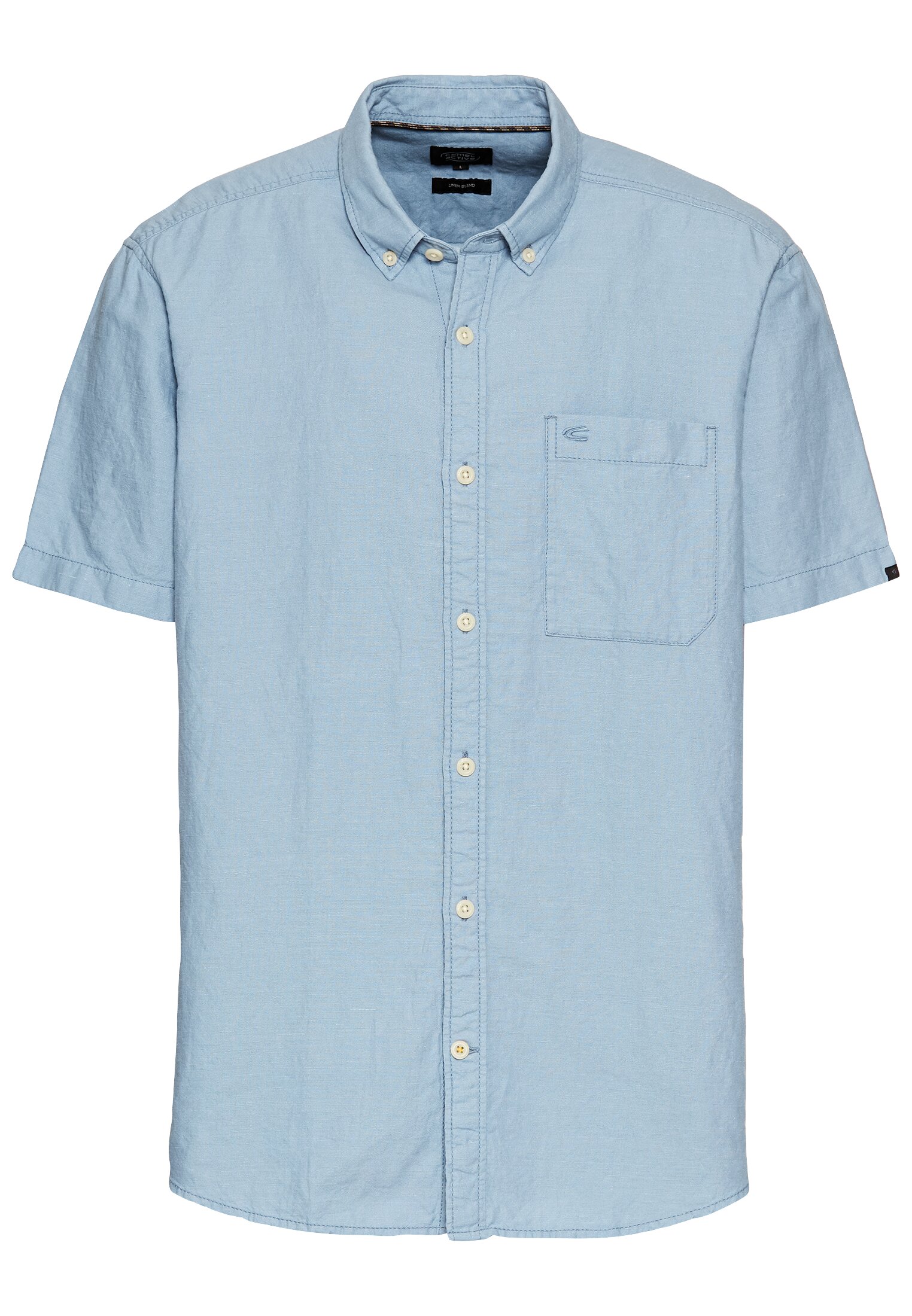 Kurzarmhemd aus einem Baumwoll-Leinenmix