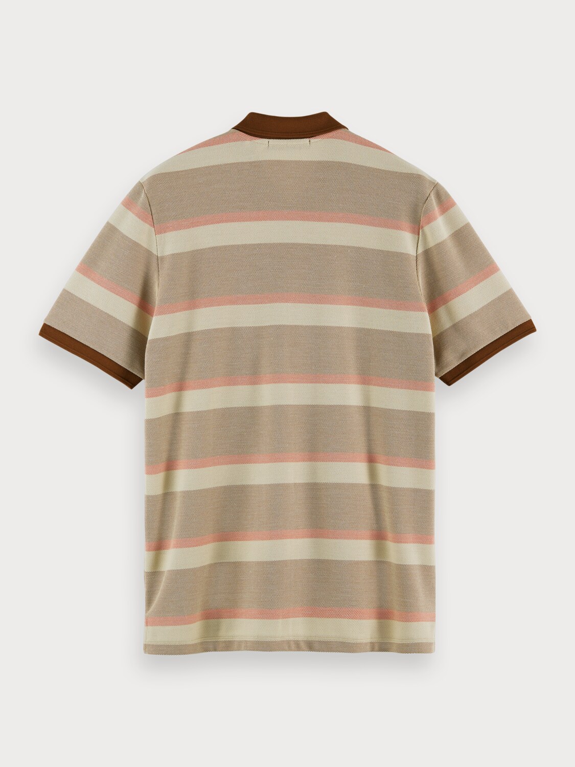 Striped cotton-pique polo