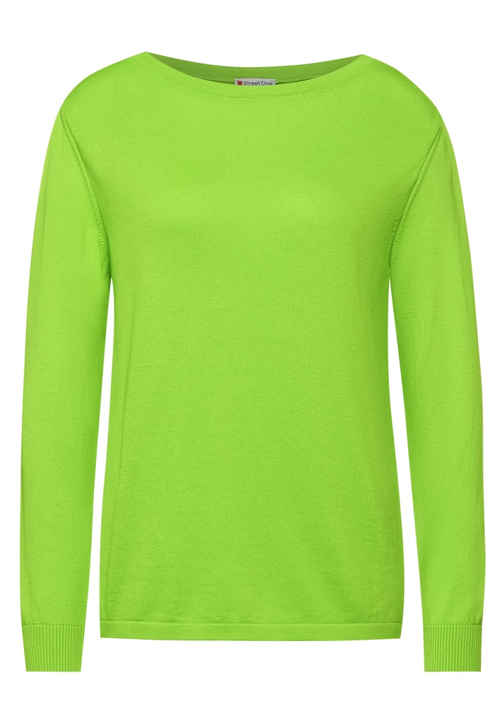 Pullover mit U-Boot Kragen