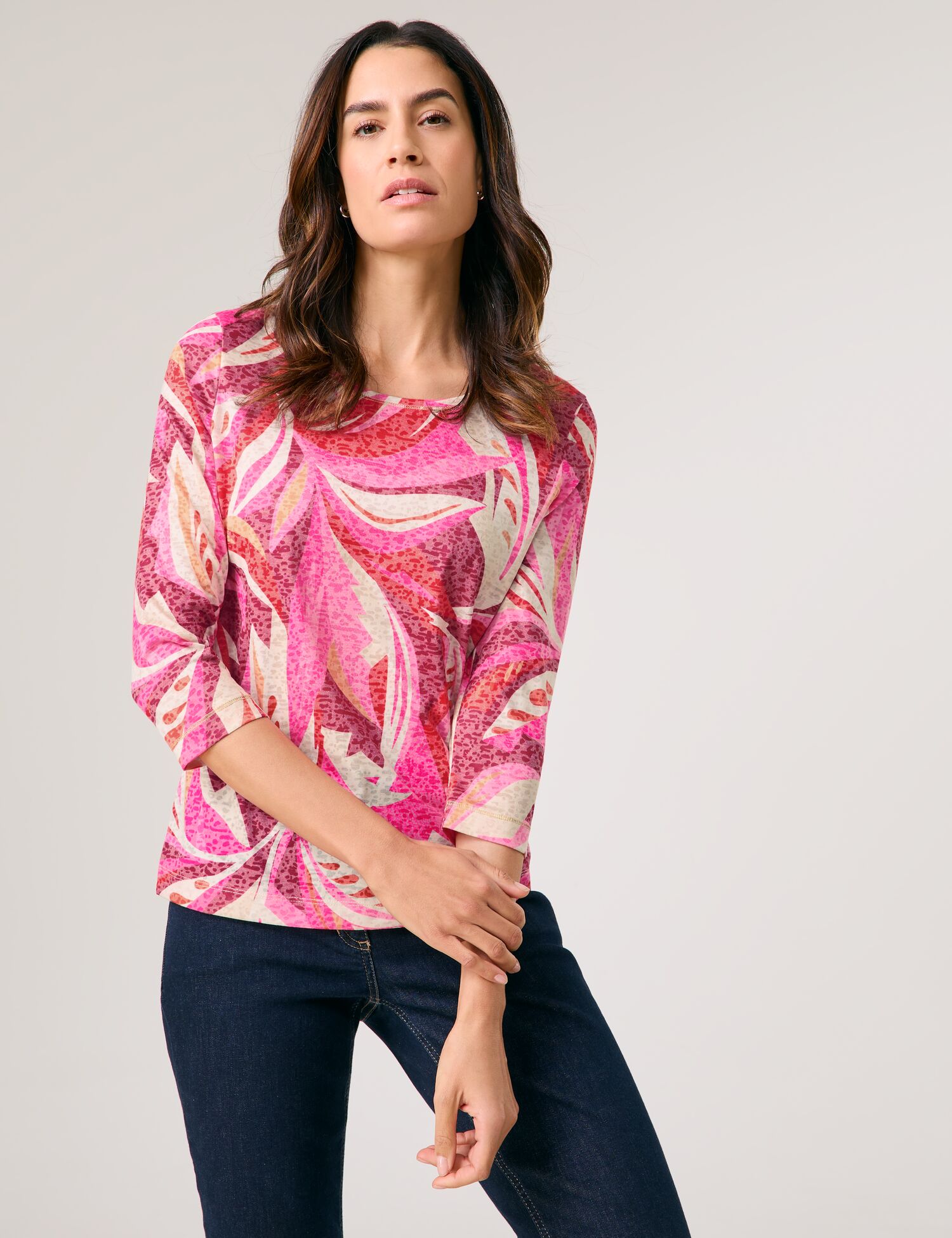 3/4 Arm Shirt in Ausbrenner-Qualität