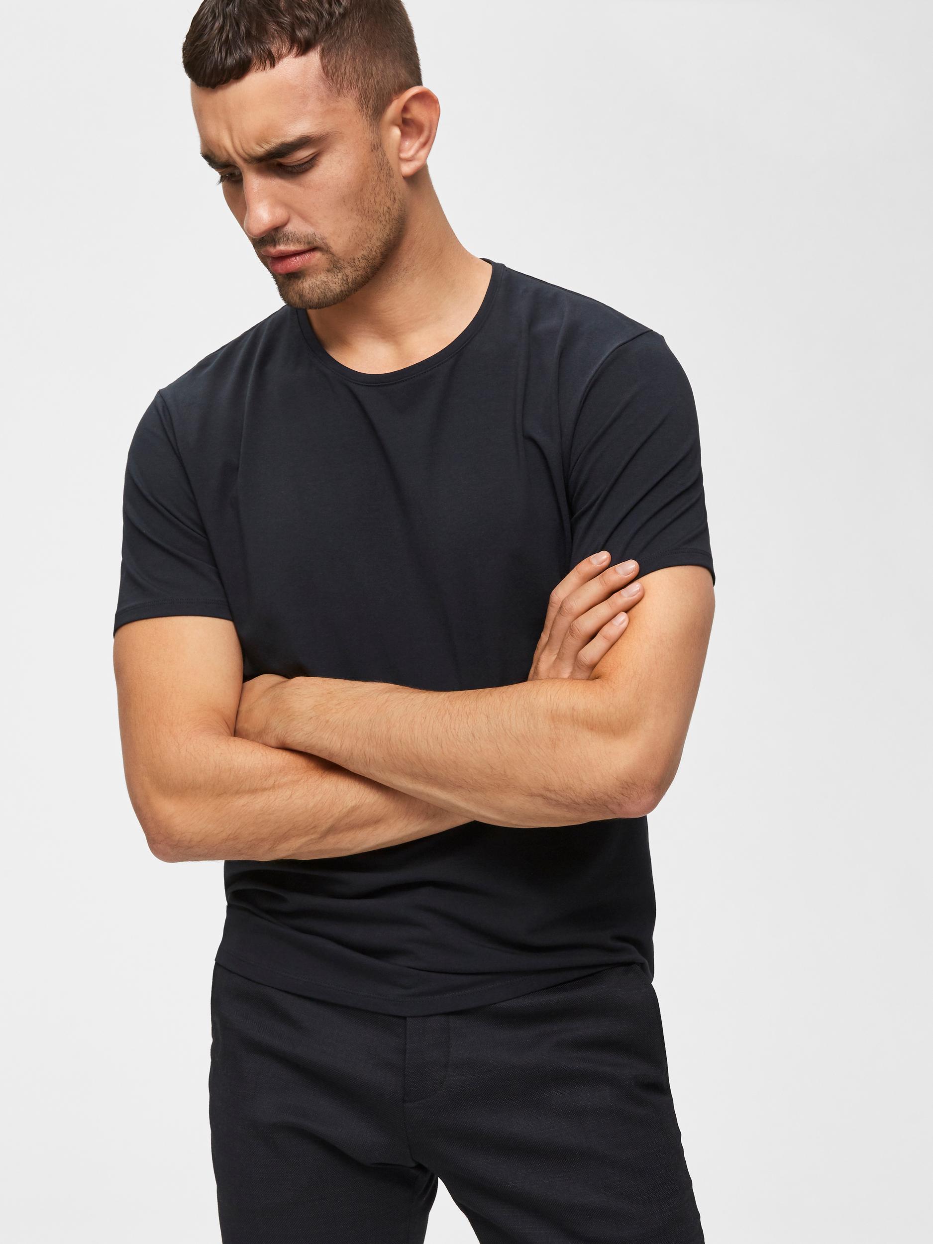 SLHNEWPIMA SS O-NECK TEE B NOOS