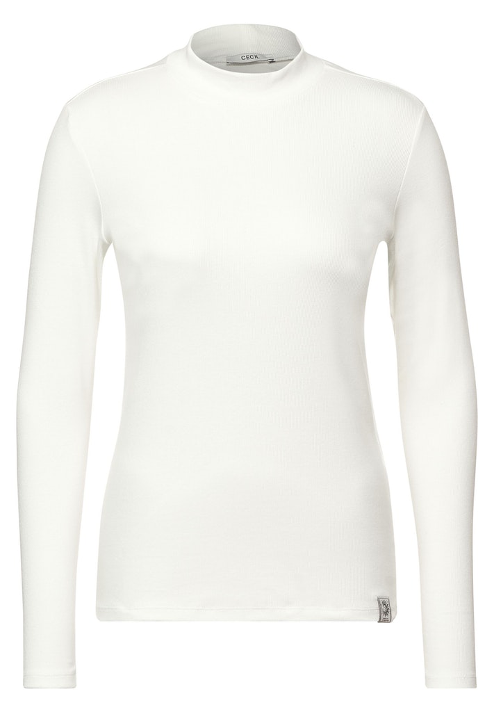 Ripp Shirt in Unifarbe