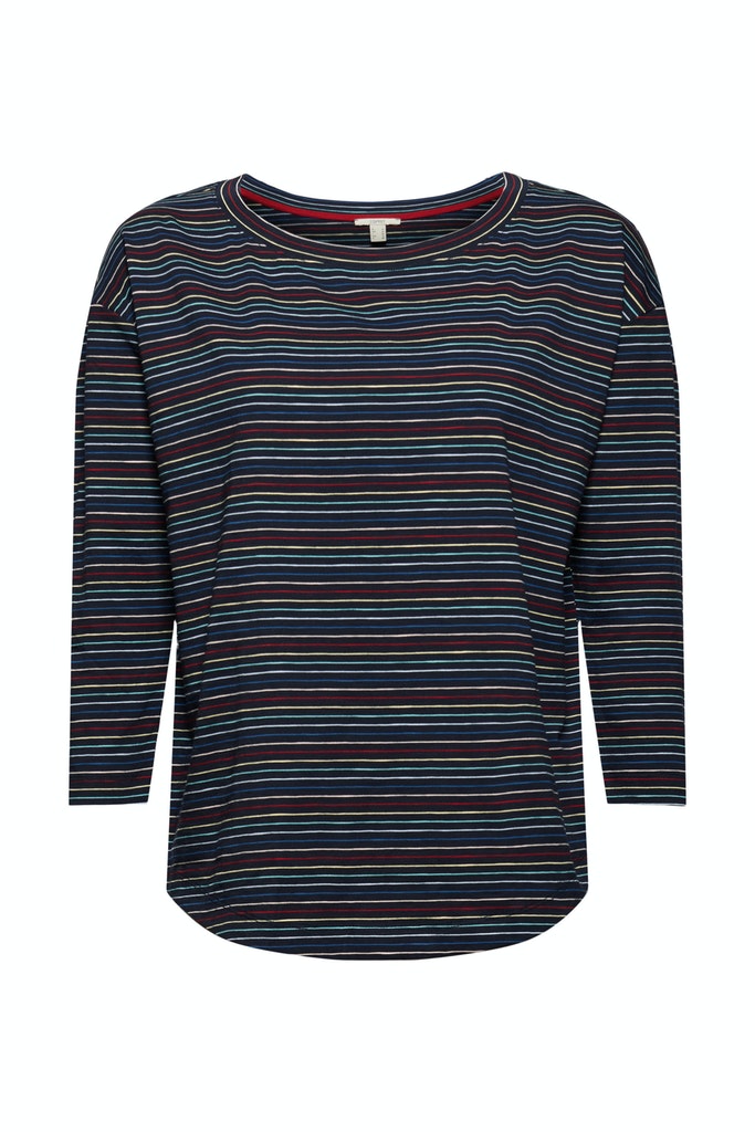 Longsleeve mit Streifen, 100% Bio-Baumwolle