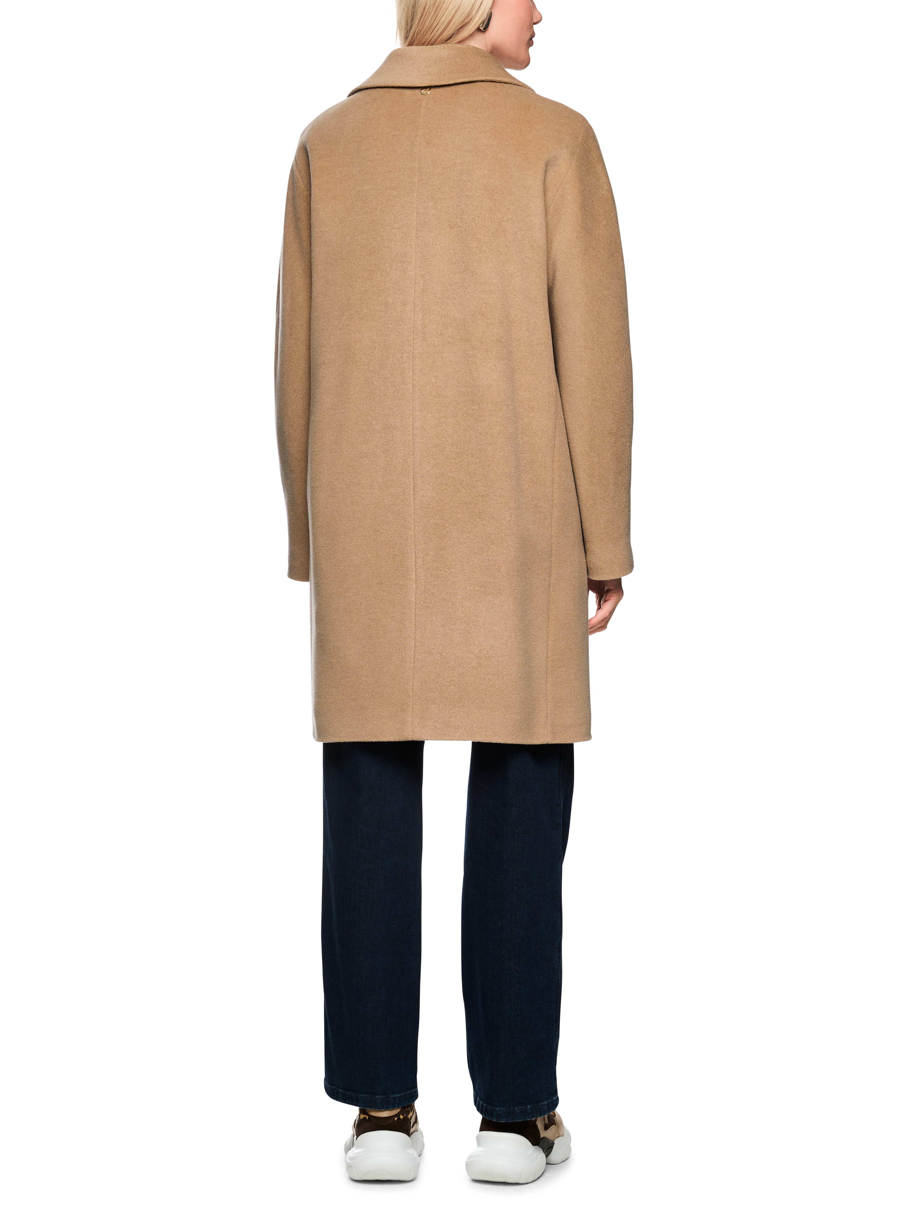 Weiter Mantel aus Alpaka-Woll-Mix