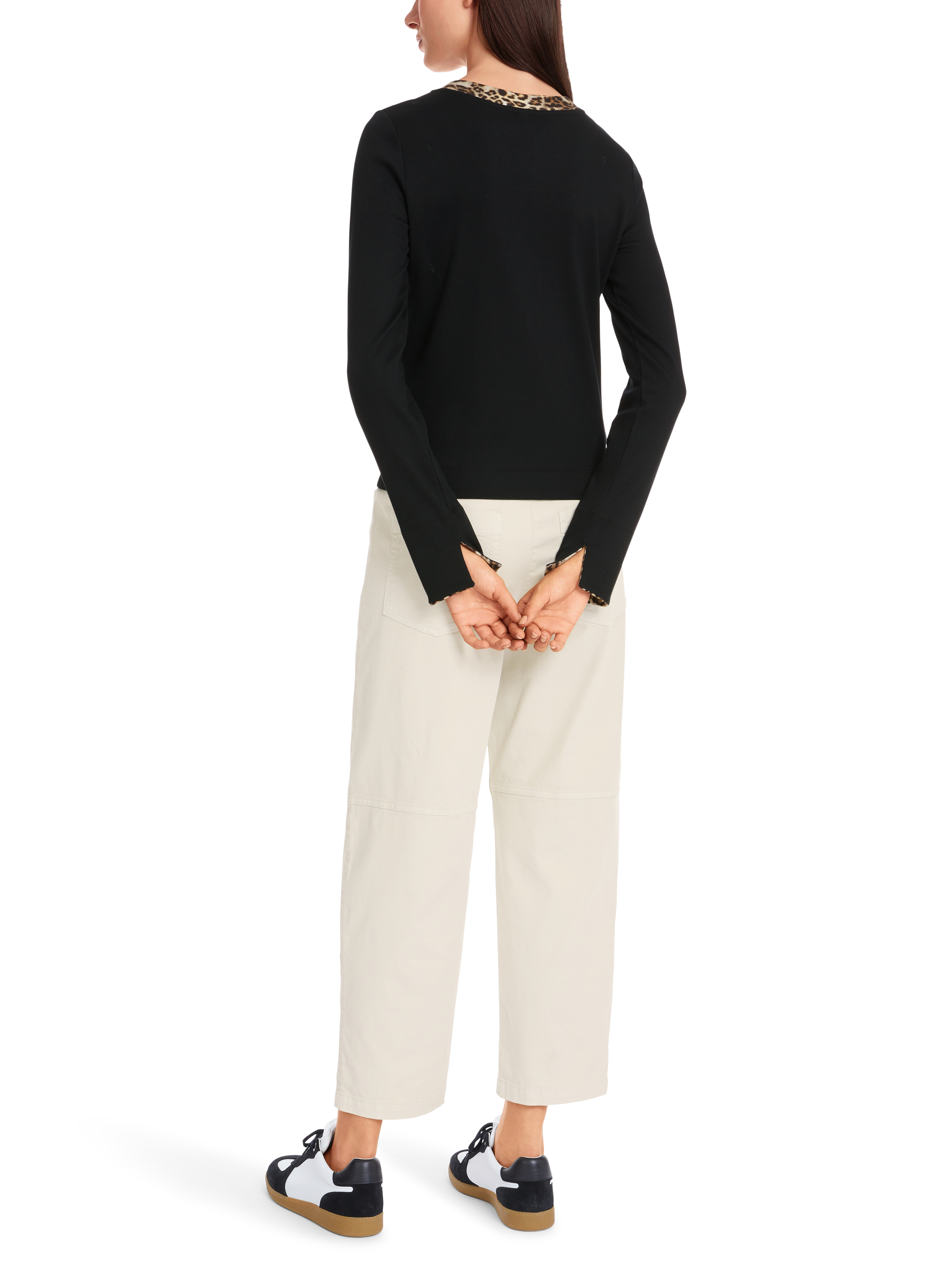 Zippjacke aus Baumwoll-Jersey