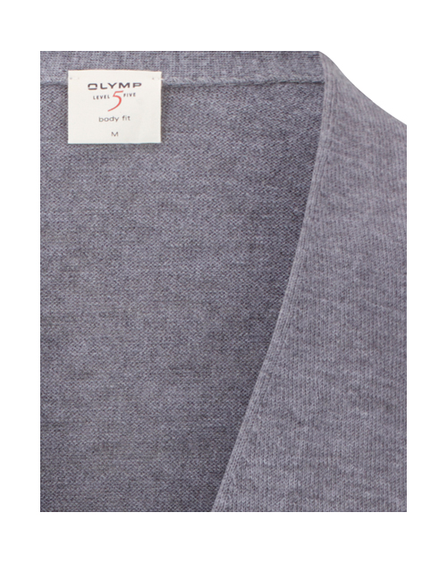 V-Weste Knopf Basic MerinoISe