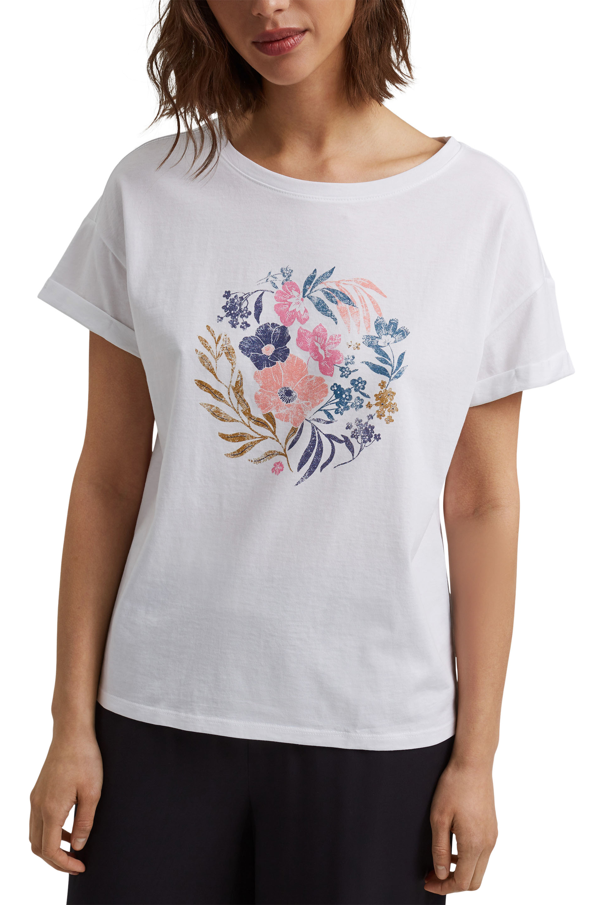 T-Shirt mit Print, Organic Cotton