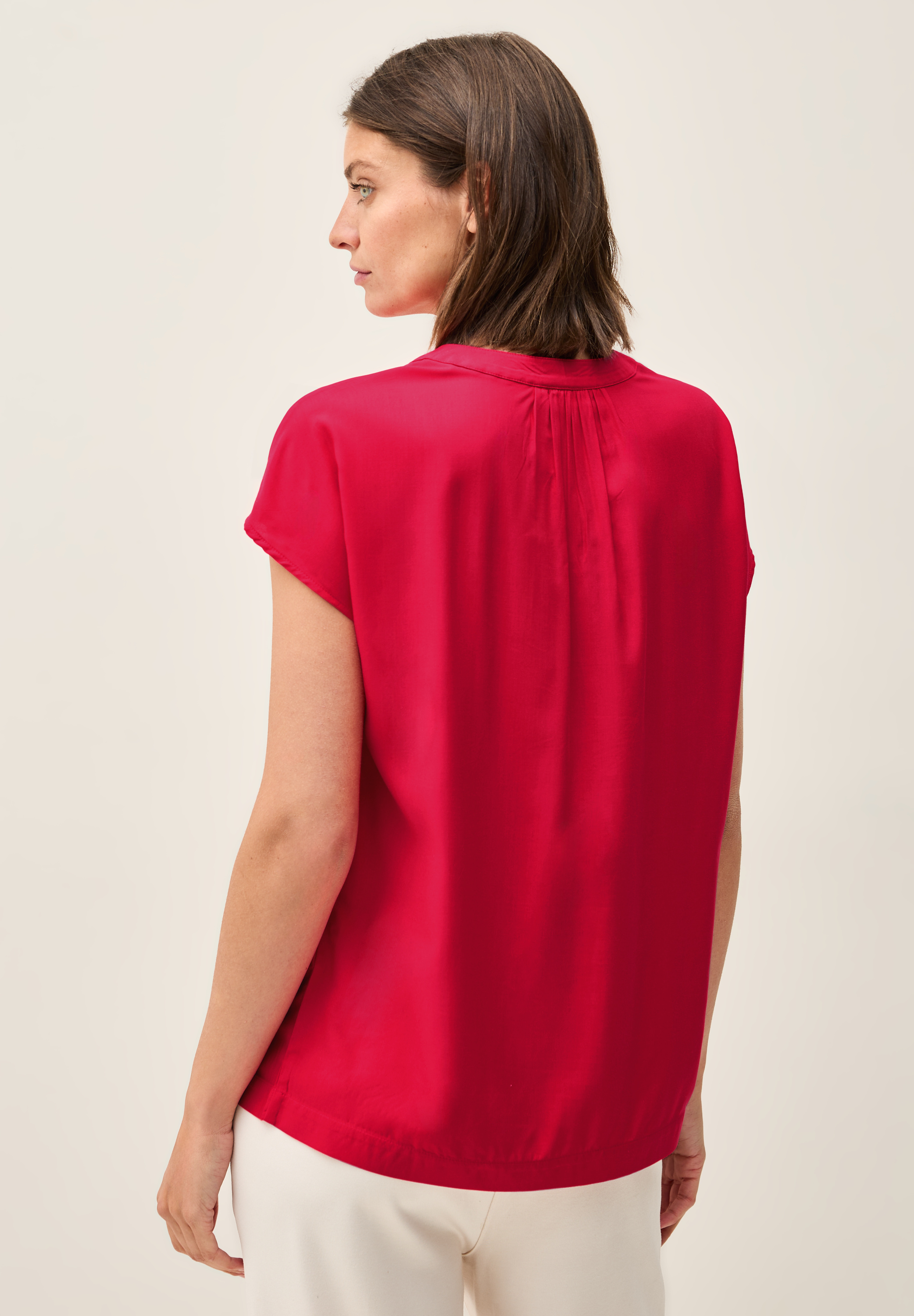 Blusenshirt in Unifarbe