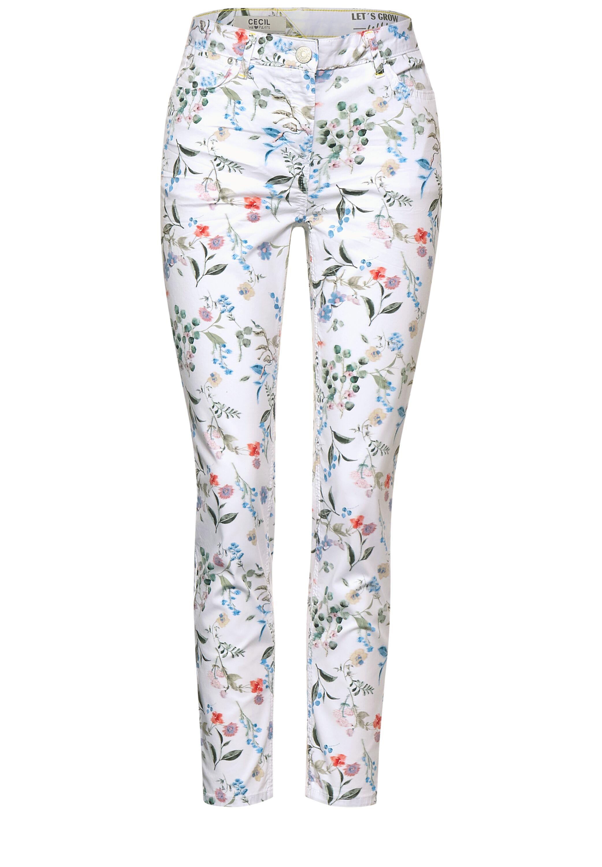 Casual Fit Hose mit Blumen