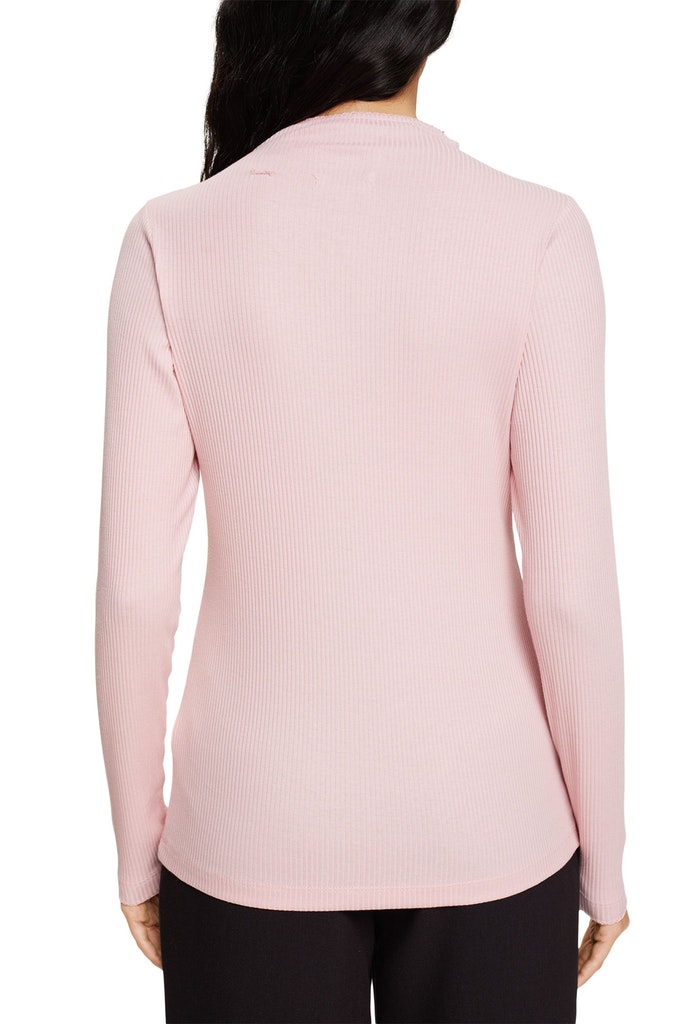 Geripptes Longsleeve aus Baumwollmix