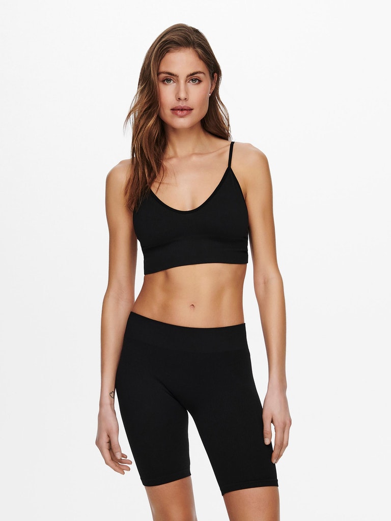 ONLVICKY  RIB SEAMLESS V-NECK TOP NOOS