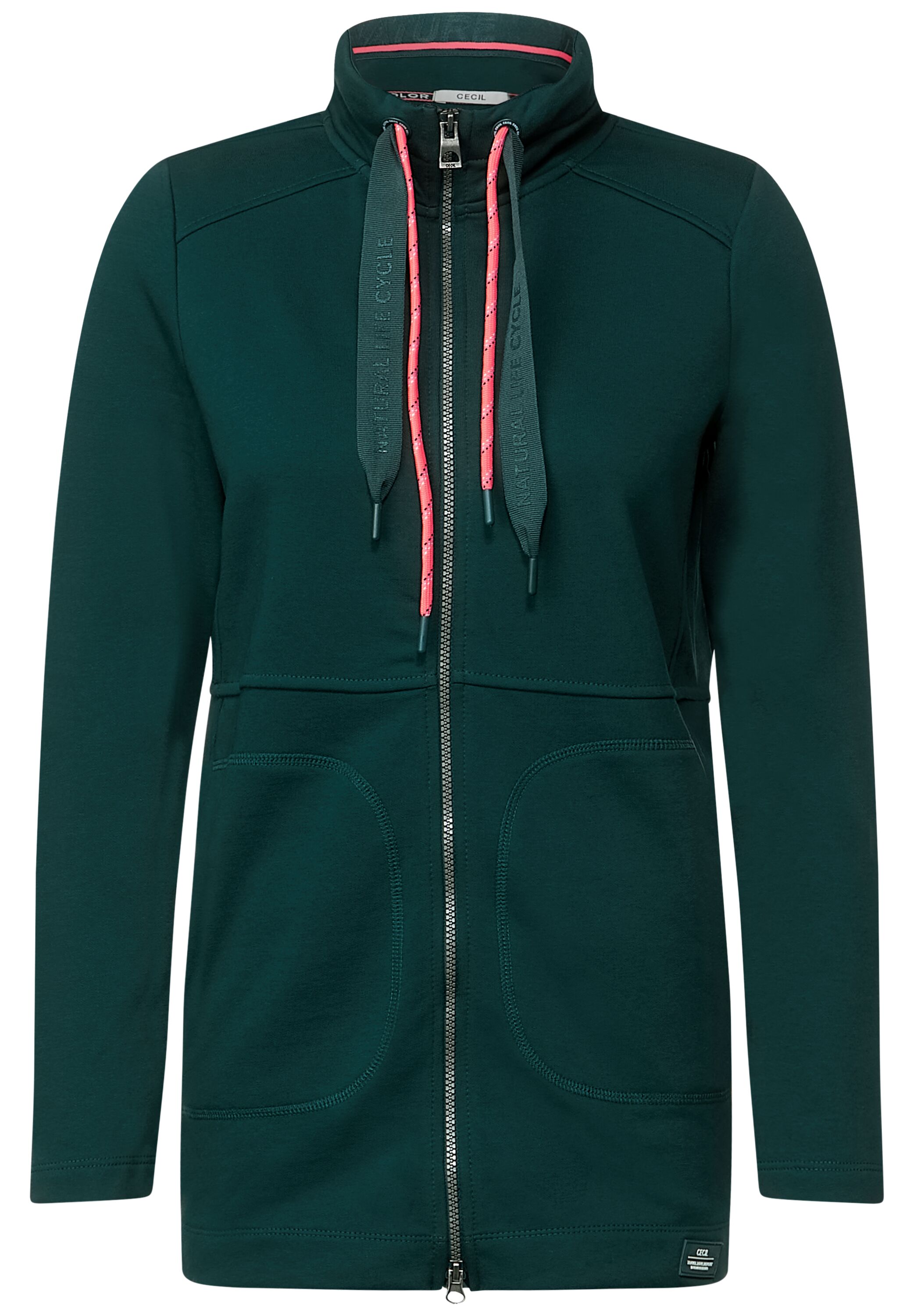 Lange Sweatjacke