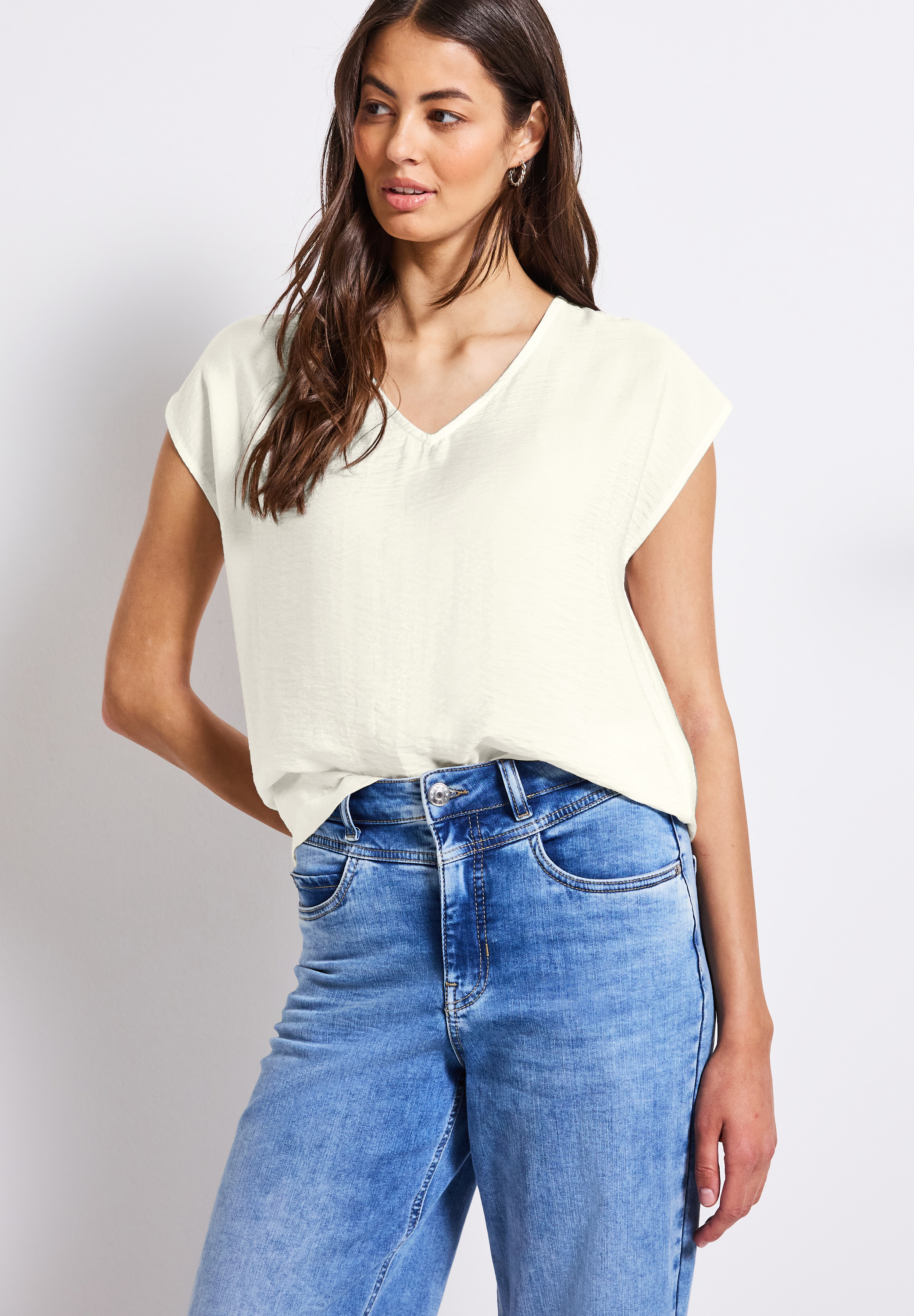 V-Neck Blusenshirt