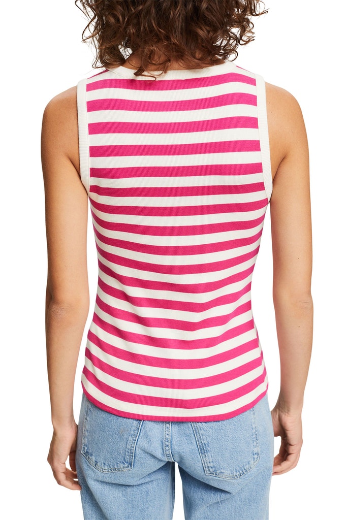 Gestreiftes Tanktop in gerippter Optik