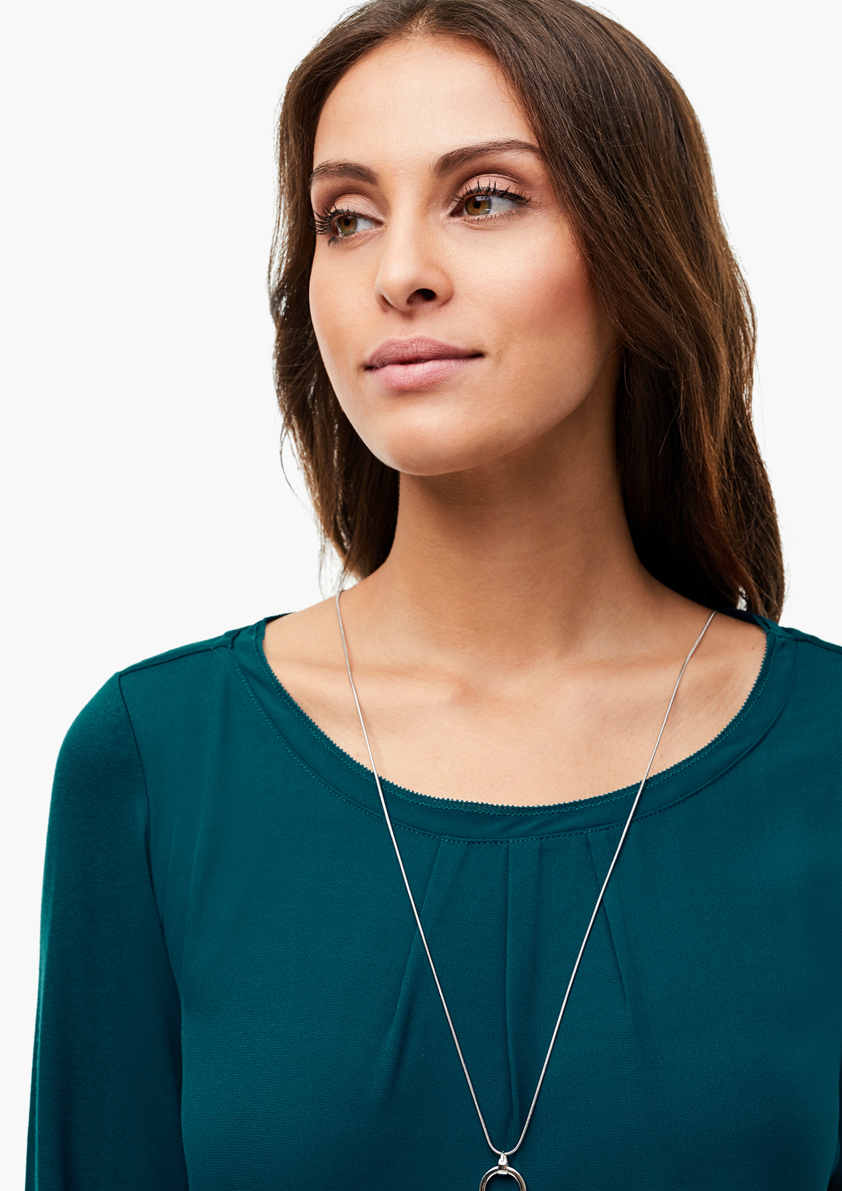 Chiffon/Jersey-Langarmshirt