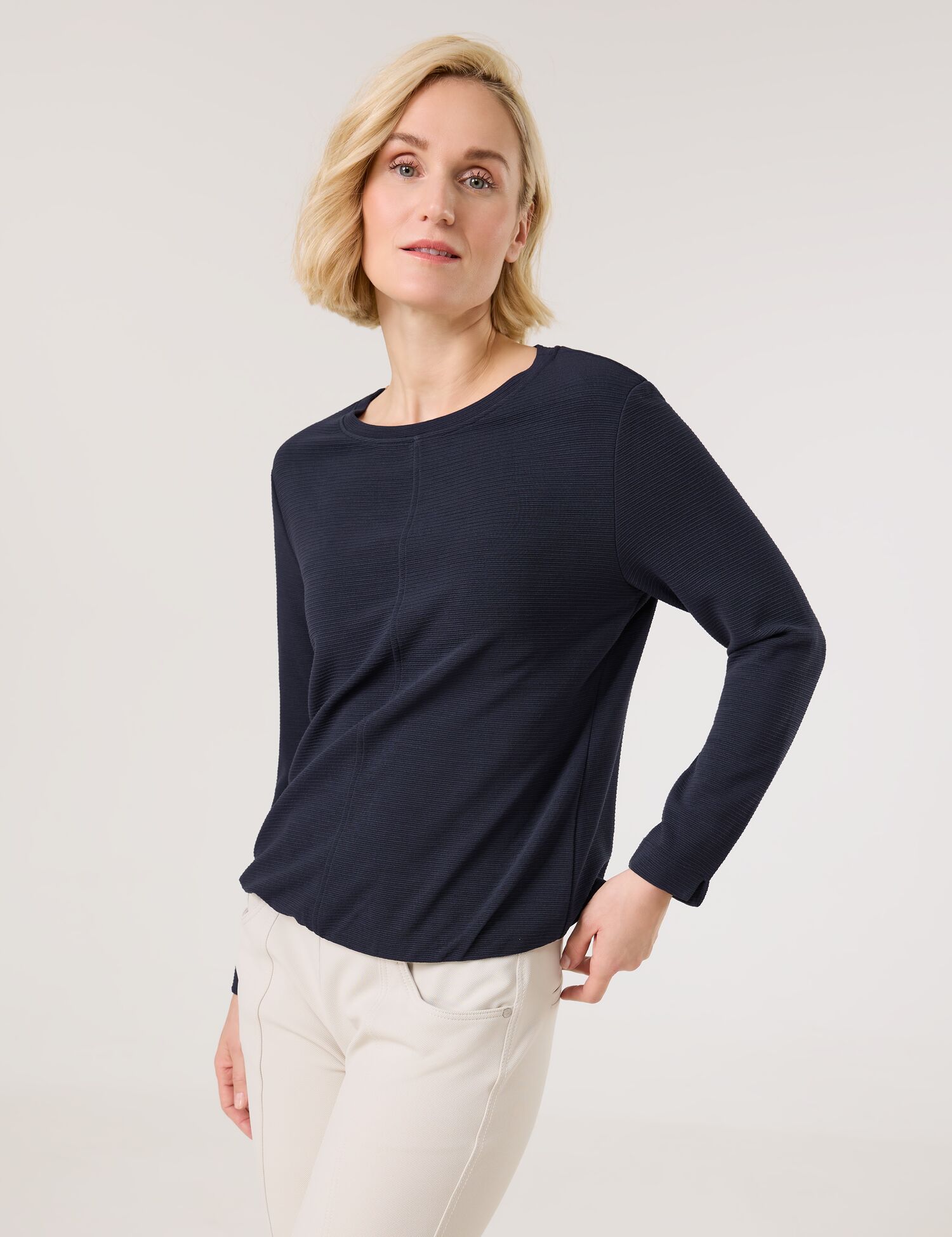 Langarmshirt mit Paspel