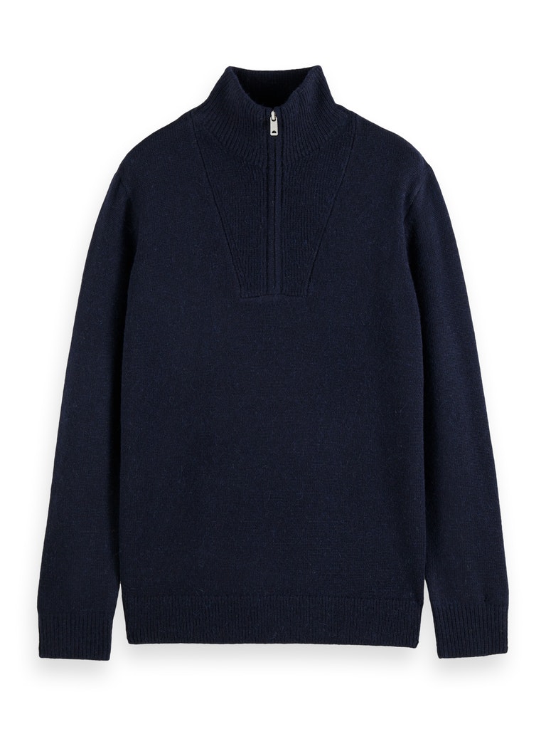 Classic half zip pullover contains Wool