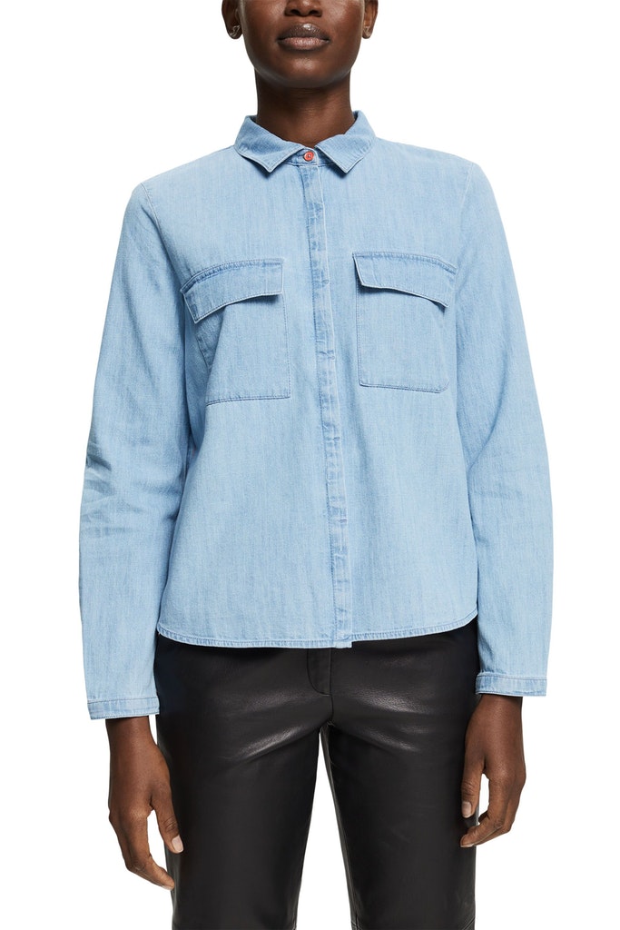 Jeansbluse aus 100% Baumwolle