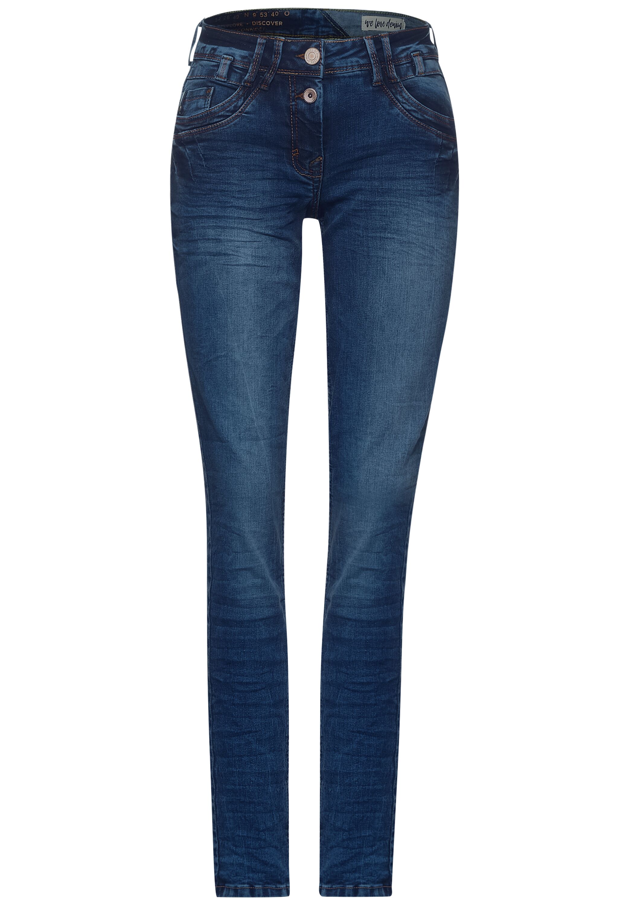 Mittelblaue Loose Fit Denim