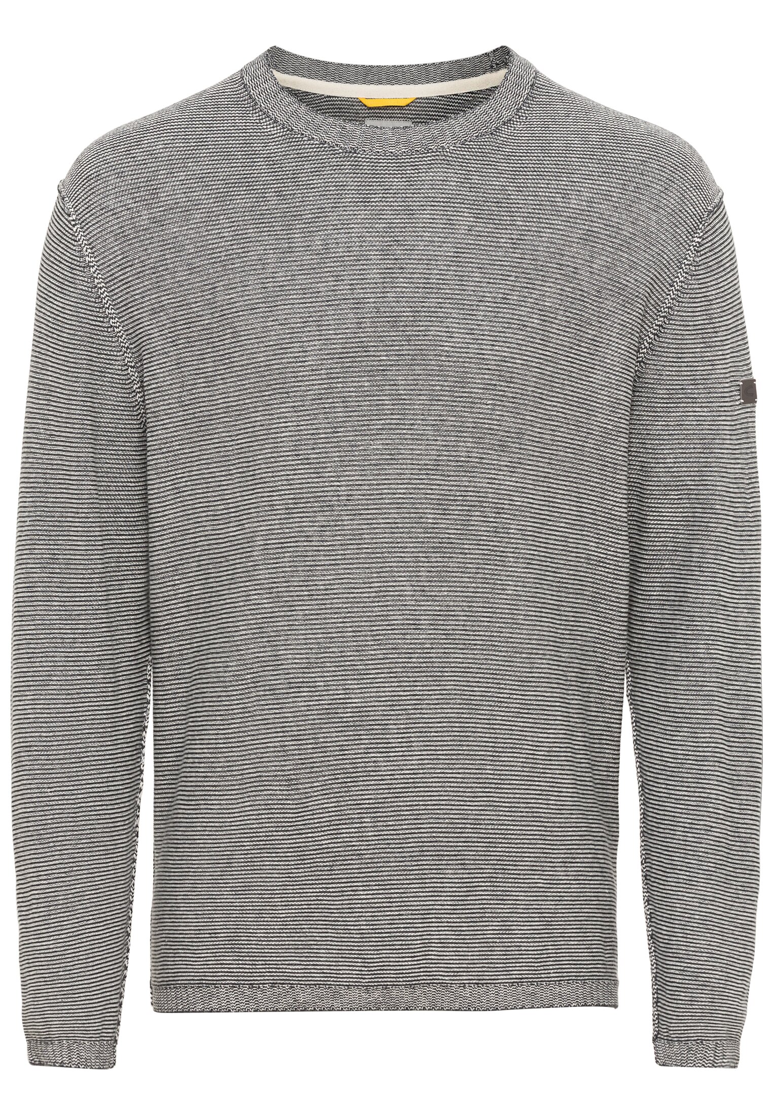 Leichter Strickpullover im feinen Streifenmuster