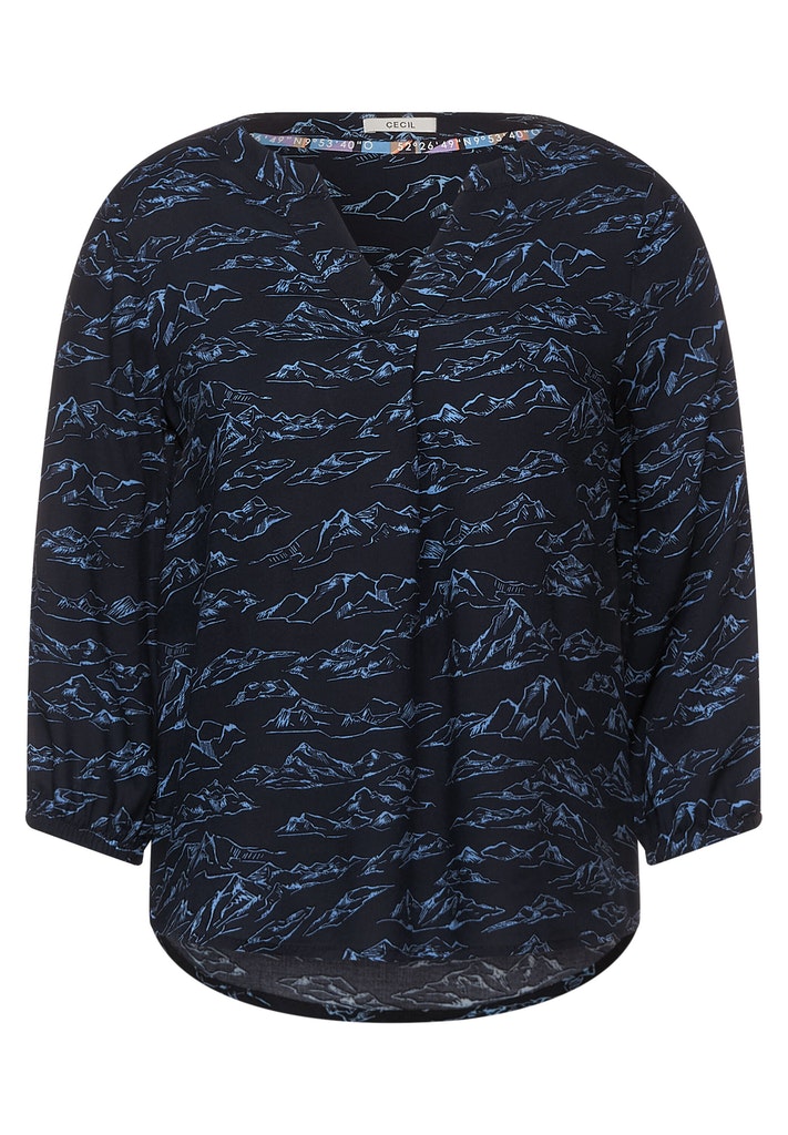 Mountain Print Bluse