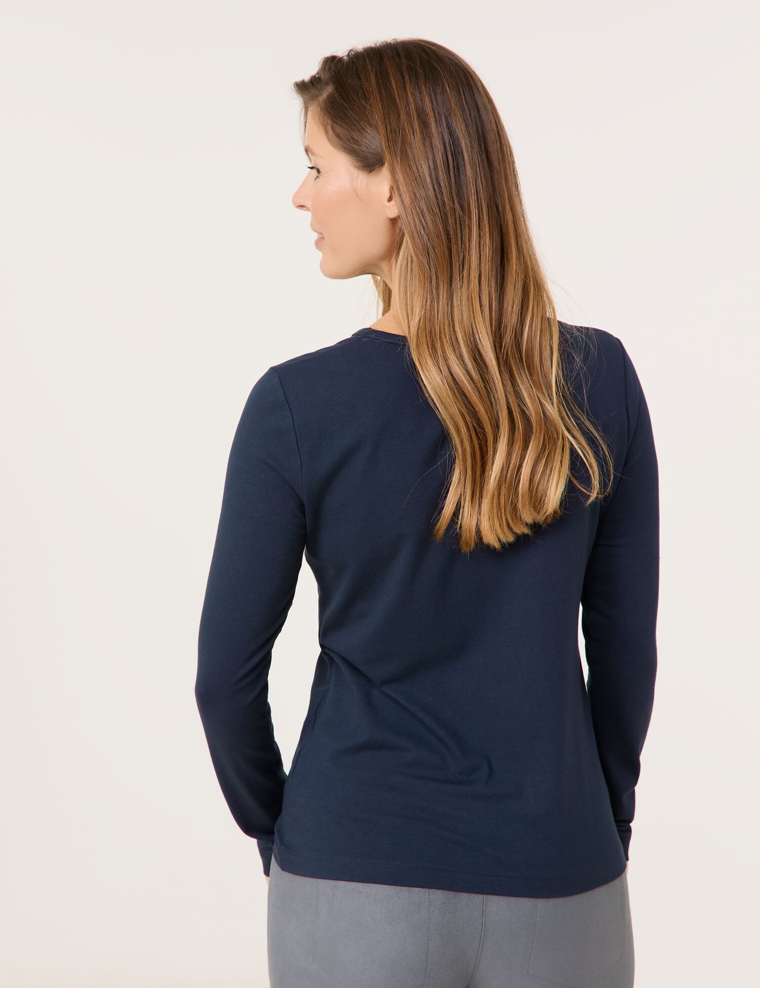 Langarmshirt mit Paillettenzier