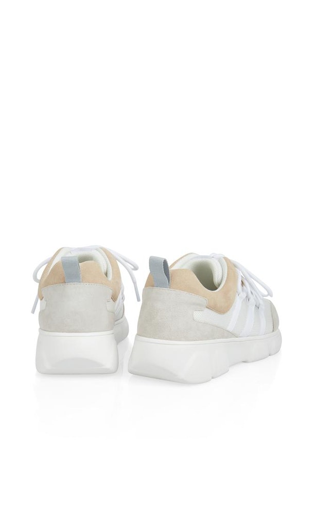 Sneaker mit Mesh und Veloursleder