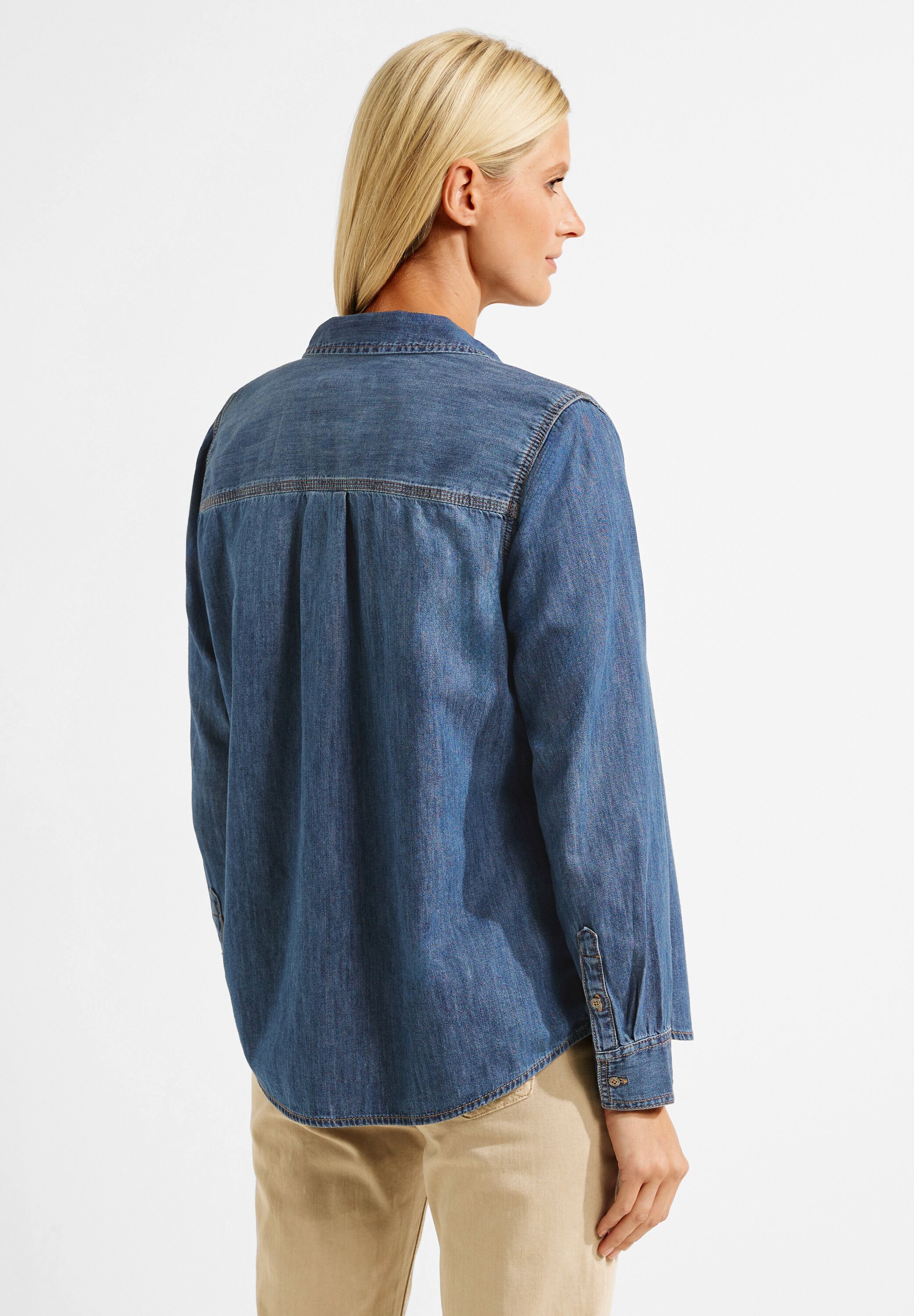 Jeansbluse in Blau