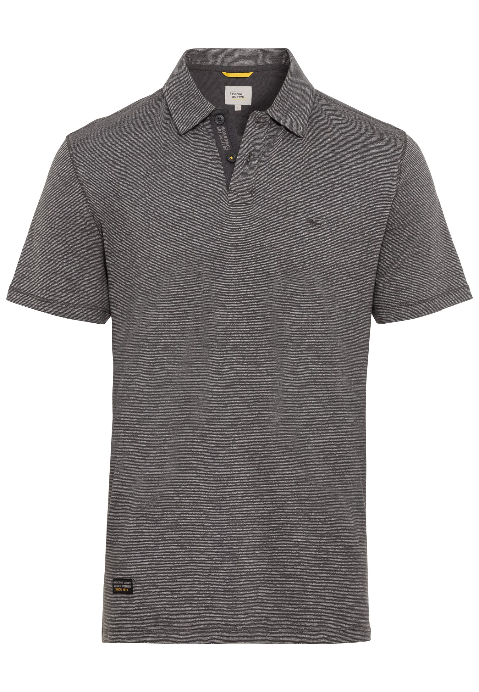 Kurzarm Poloshirt im feinen Streifenmuster