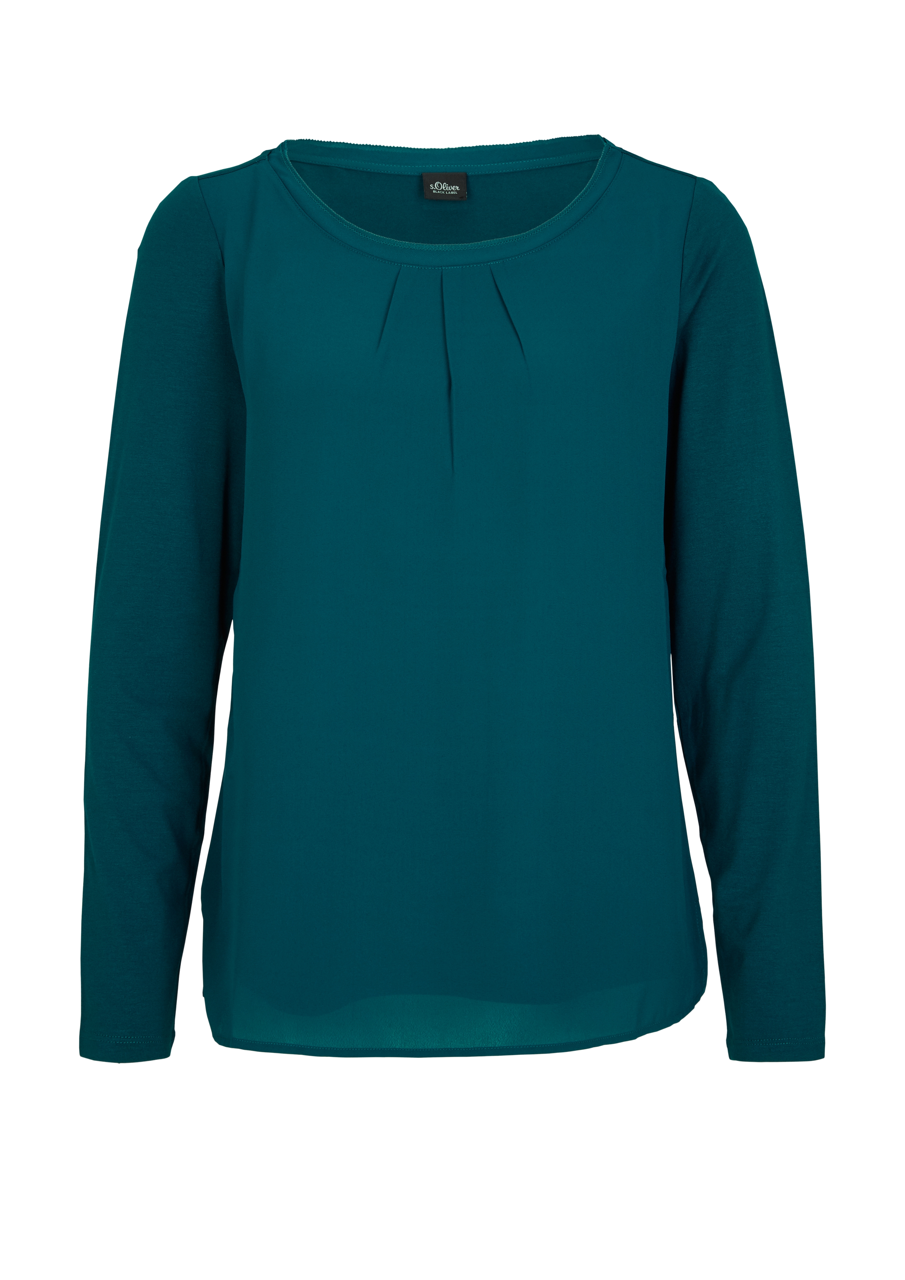 Chiffon/Jersey-Langarmshirt